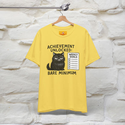 "Achievement Unlocked Bare Minimum." |Cat T-Shirt | Nunu&Miao Studio - Nunu&Miao Studio
