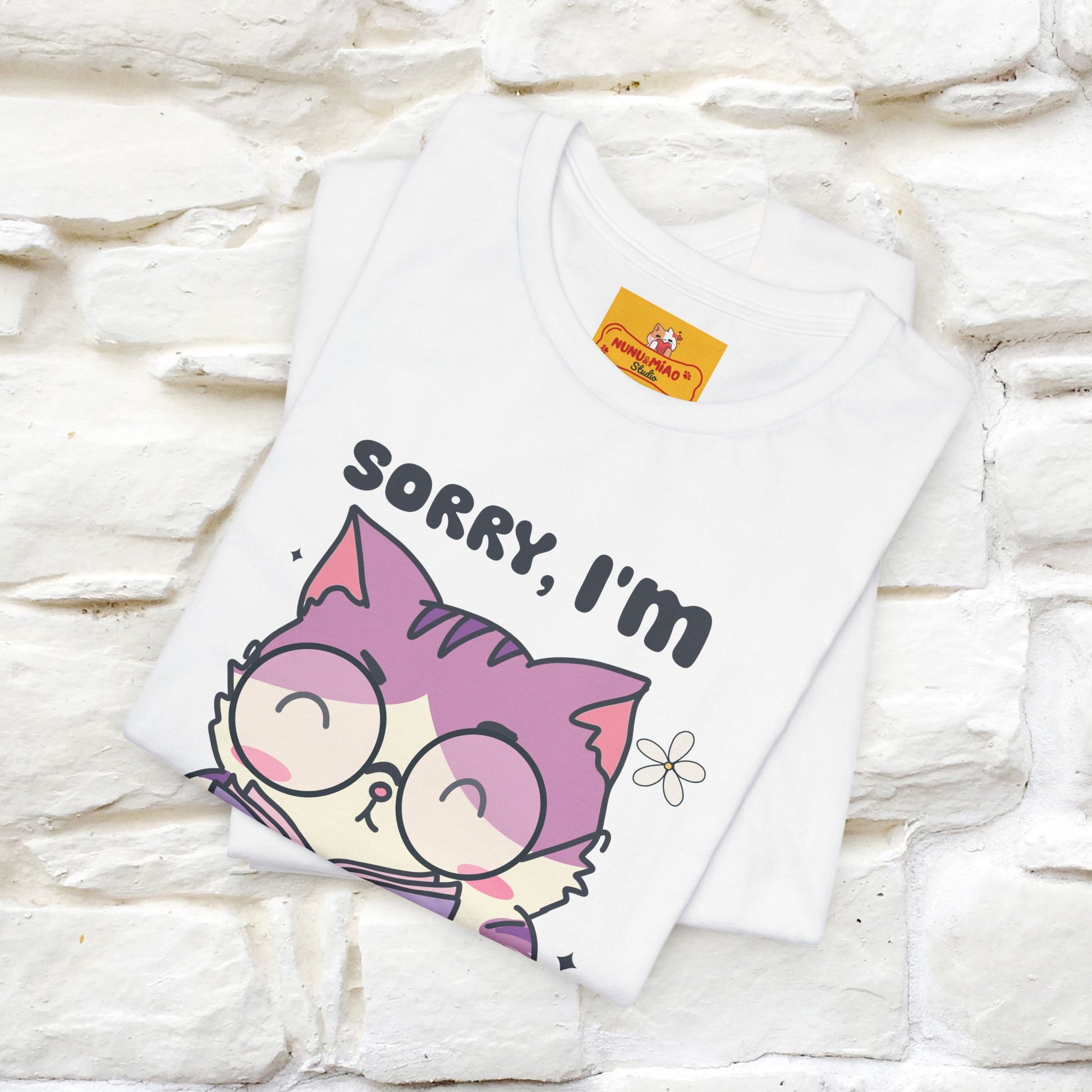 ''Sorry I am All Booked Up| Cute Cat T-Shirt |Nunu&Miao Studio - Nunu&Miao Studio