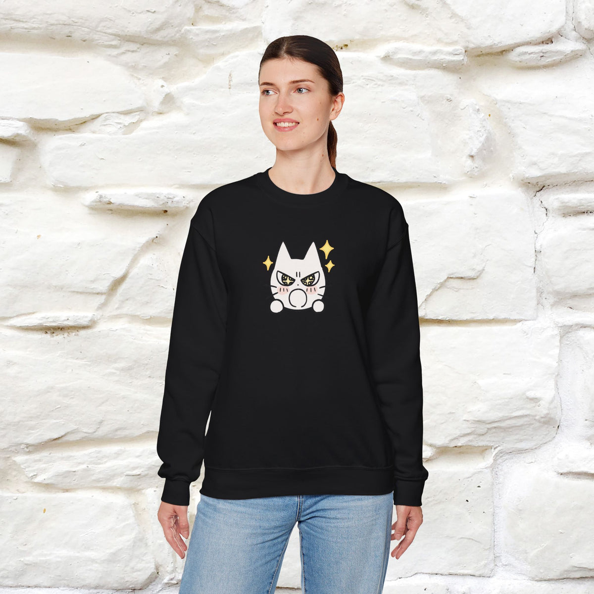 ''Don't Let Yourself Down.'' | Cute Cat Sweatshirt | Nunu&Miao Studio