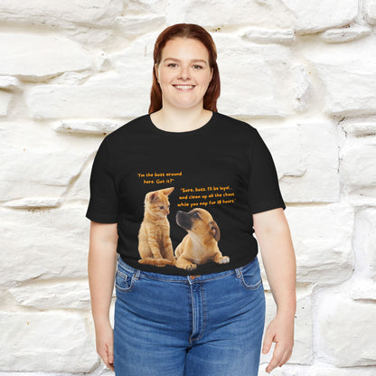 ''I am The Boss Here'' Funny Cat T-shirt for Men and Women  100% Cotton* - Nunu&Miao Studio