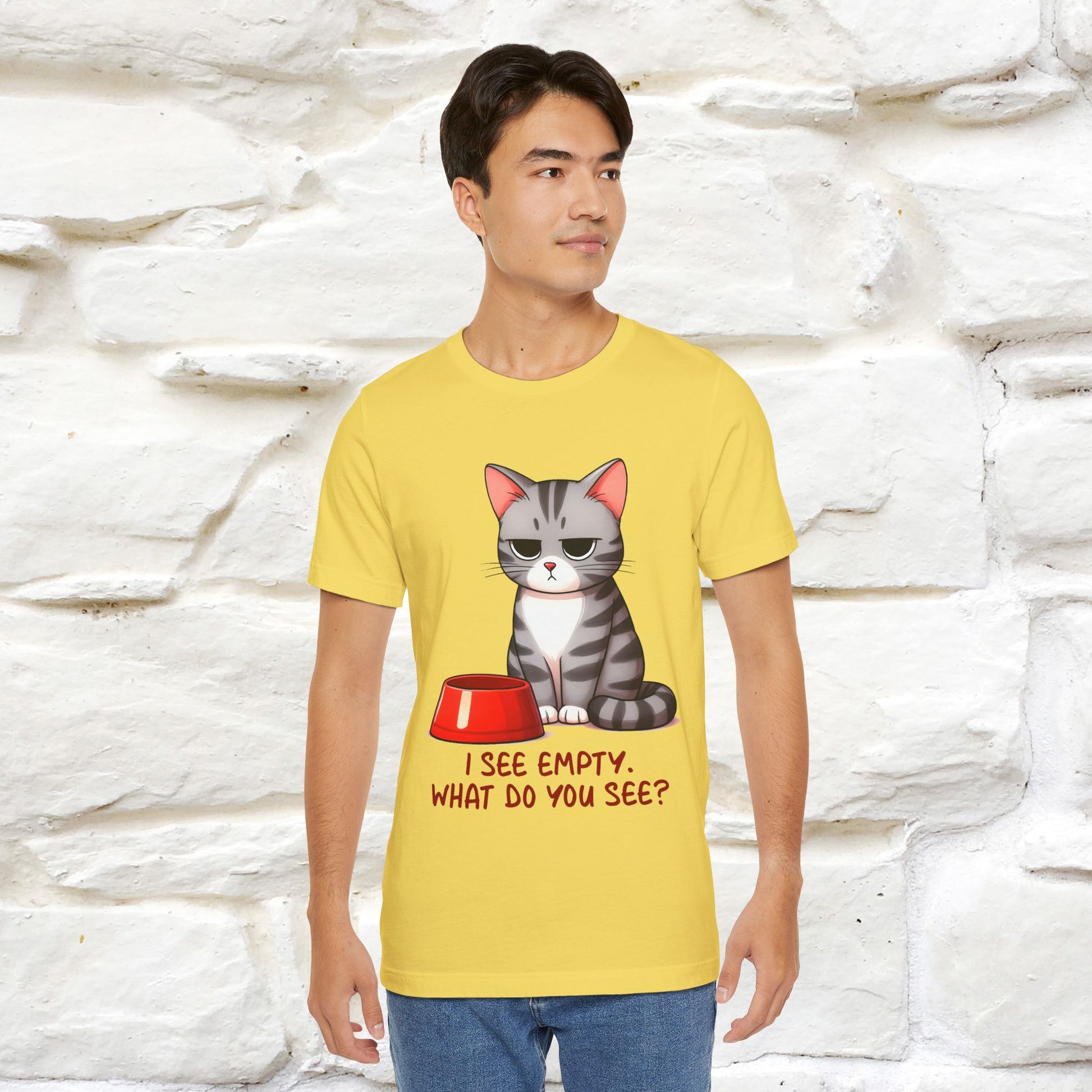 "I See Empty. What Do You See"  | Cat T-Shirt | Nunu&Miao Studio - Nunu&Miao Studio