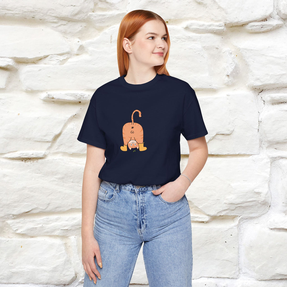 "Sometimes You Need to Look at Life from a Different Perspective" Cat T-Shirt | Front & Back Design | Nunu&Miao Studio