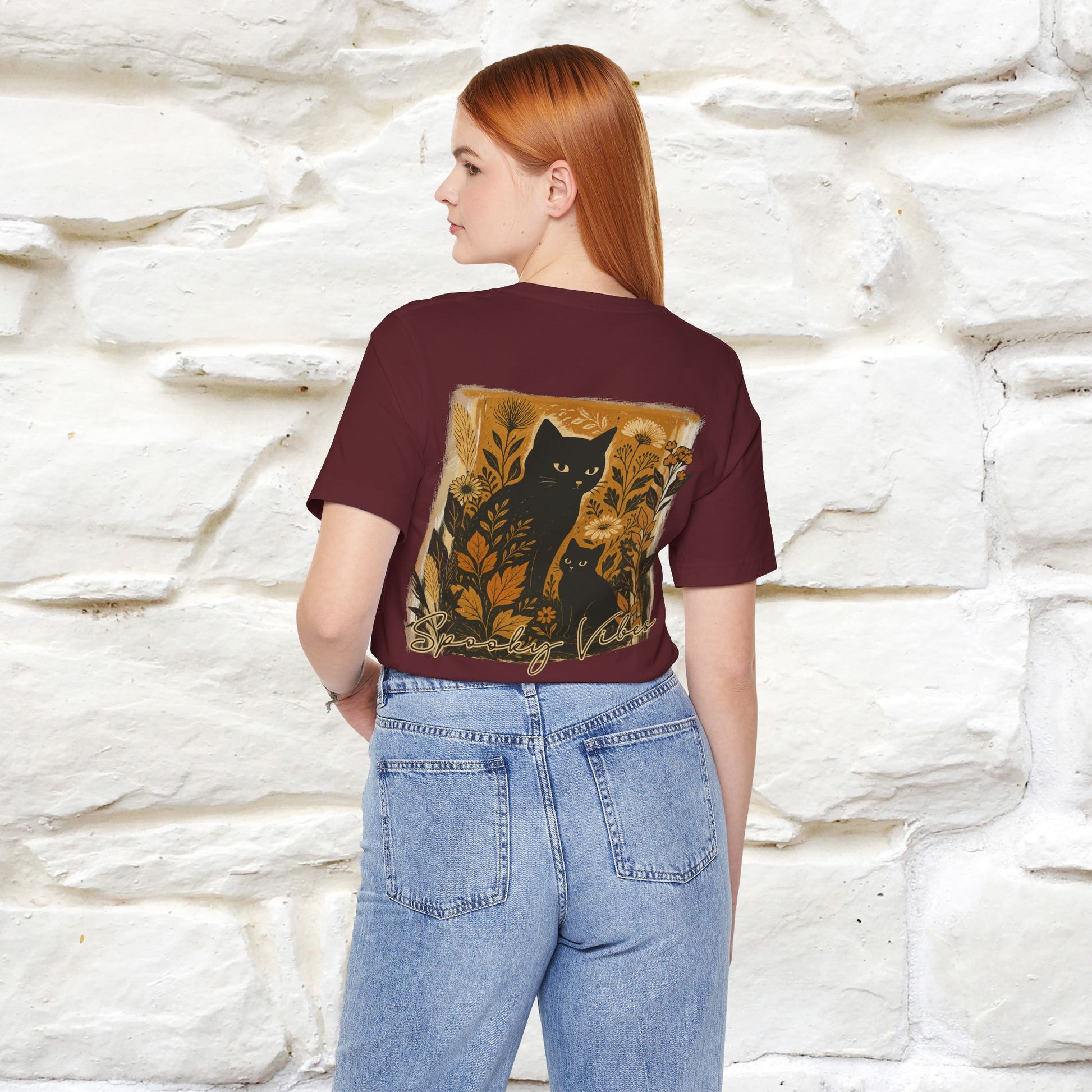 "Spooky Vibes" Cat T-shirt |Nunu&Miao Studio - Nunu&Miao Studio