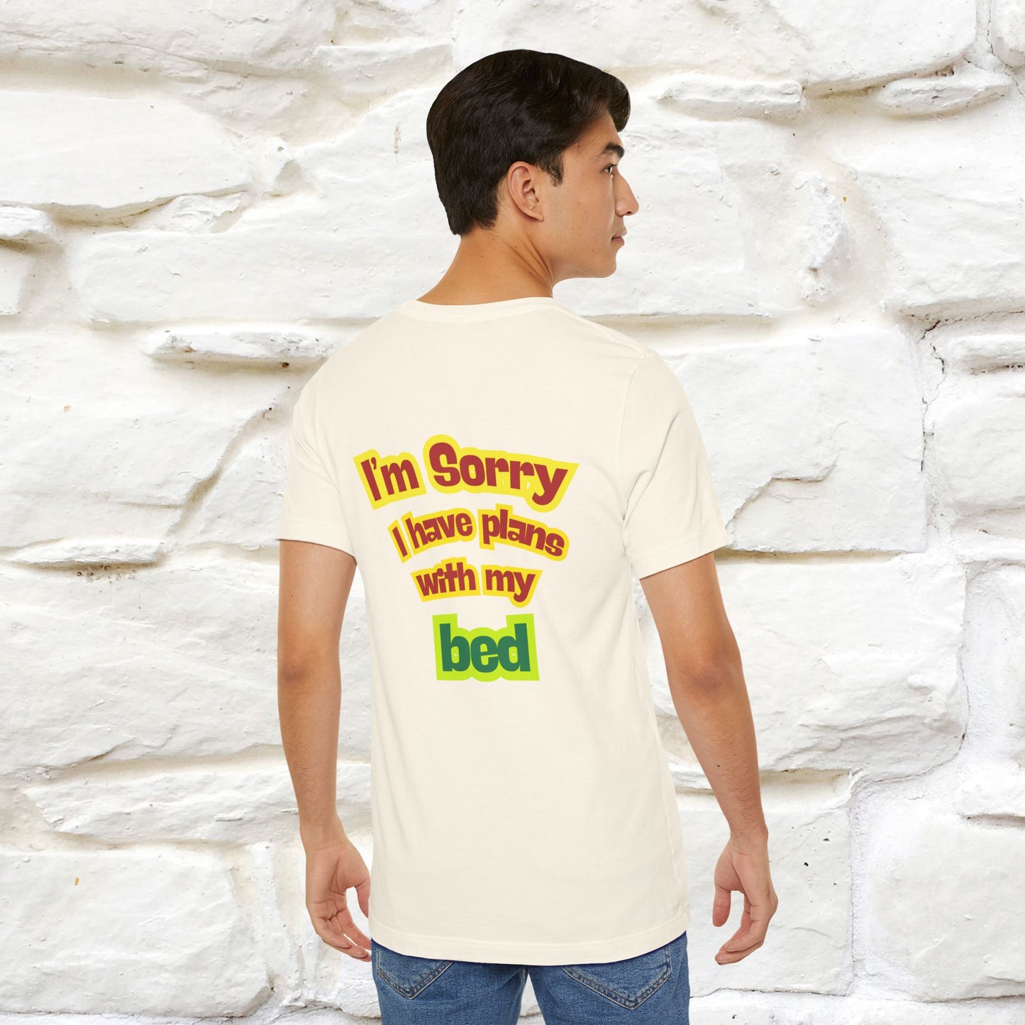 "I Am Sorry I Have Plans With My Bed" |  Cat T-Shirt | Front & Back Design | Nunu&Miao Studio - Nunu&Miao Studio