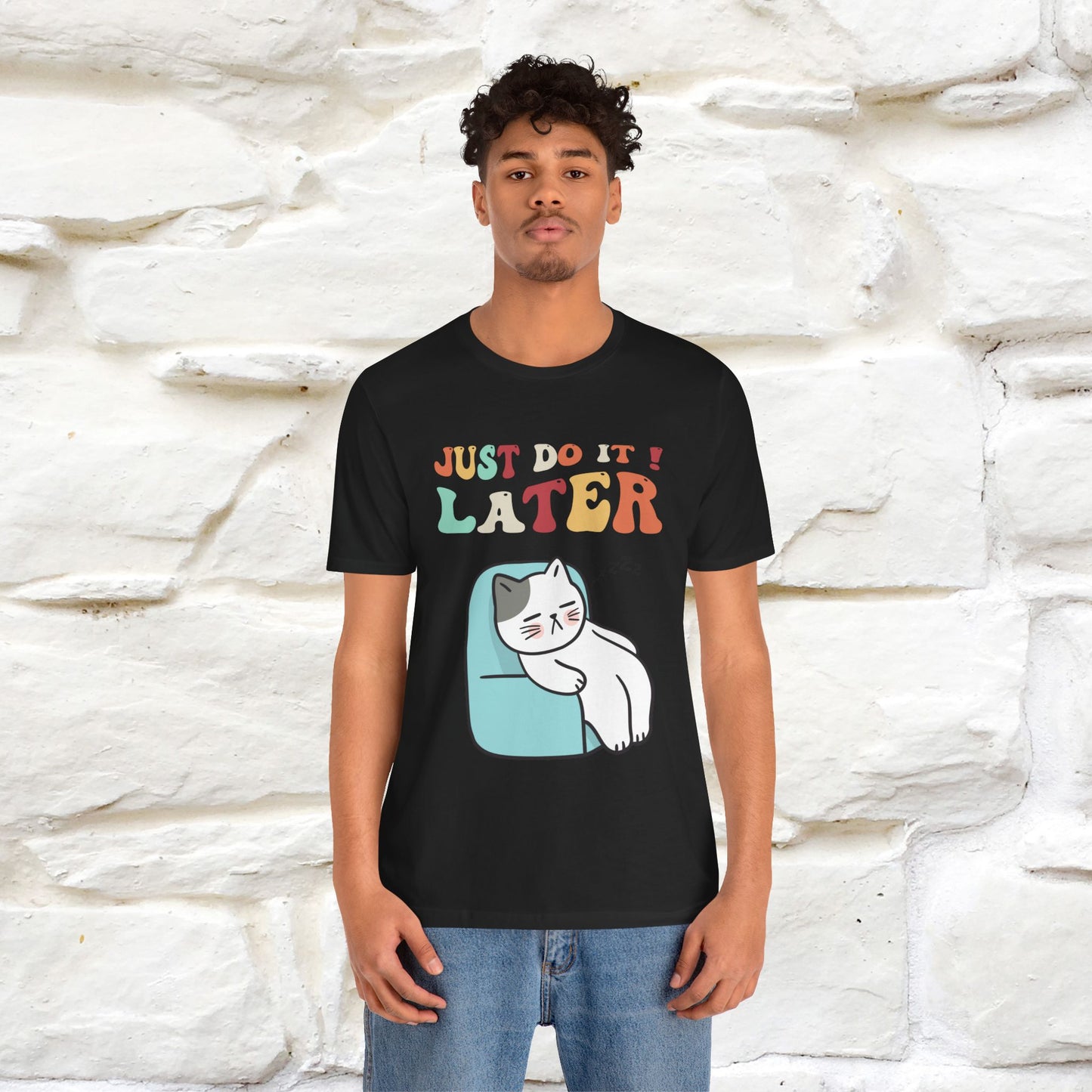 "Just Do It Later" Cat T-shirt |Nunu&Miao Studio - Nunu&Miao Studio