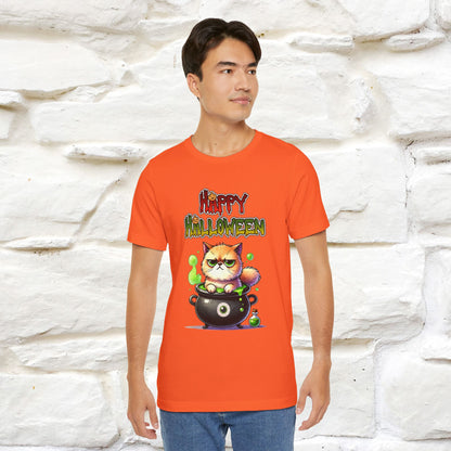 "Angry Cat Happy Halloween" Cat  T-shirt |Nunu&Miao Studio - Nunu&Miao Studio