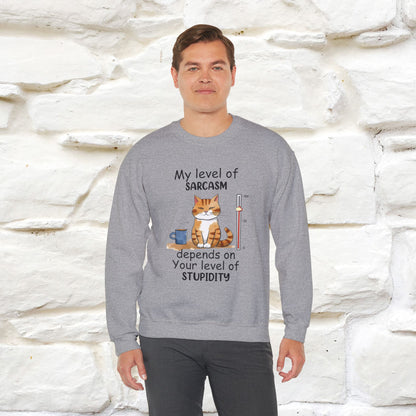 "My Level Of Sarcasm...'' |Cat Sweatshirt | Nunu&Miao Studio