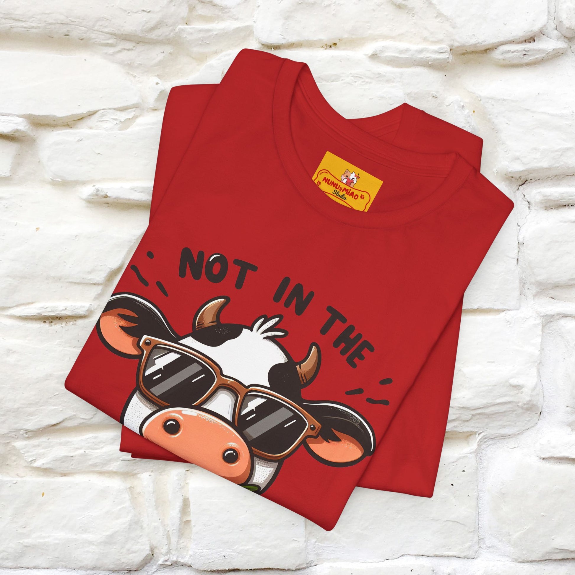 Not In The Moood – Funny Cow Pun T-Shirt | Nunu & Miao Studio - Nunu&Miao Studio