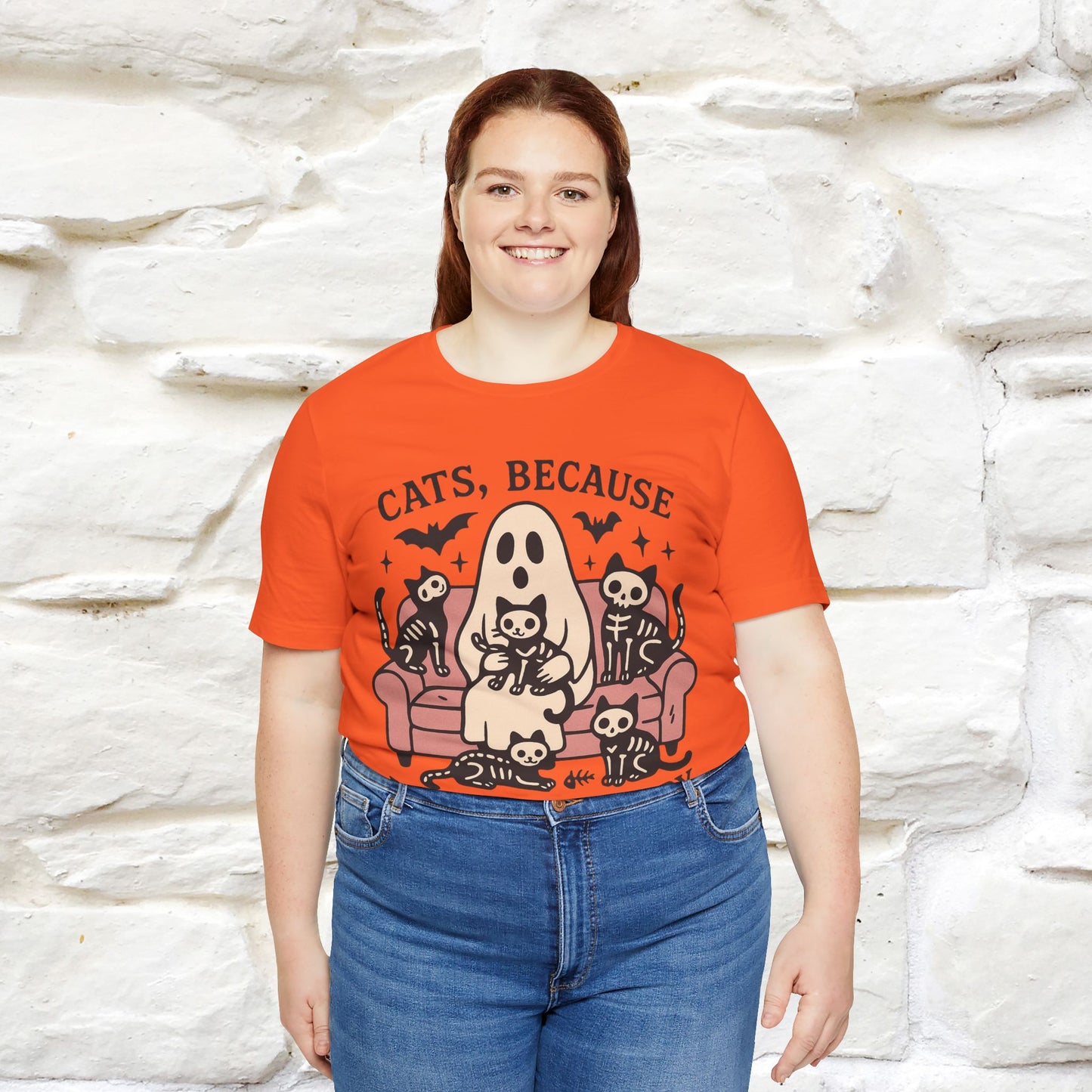 "Cat Because People Are Creepy" Halloween Cat T-shirt |Nunu&Miao Studio - Nunu&Miao Studio