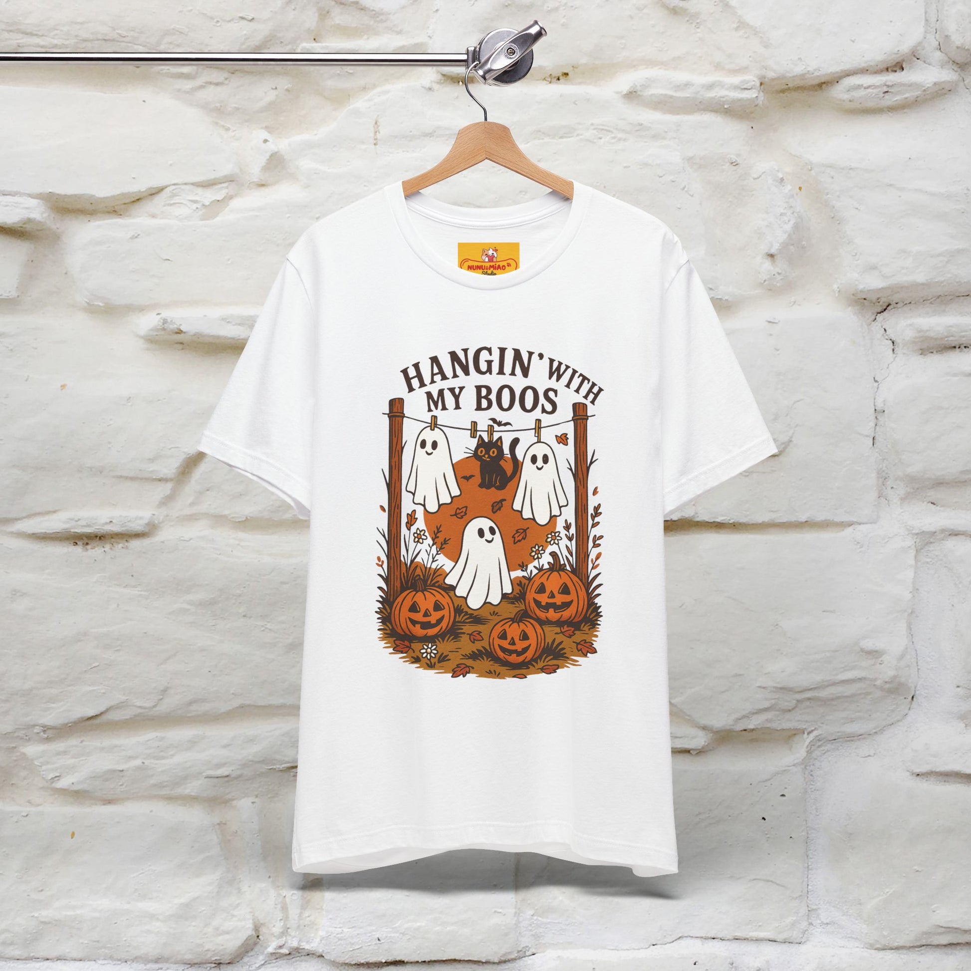 "Hanging With My Boos" Halloween Cat T-shirt |Nunu&Miao Studio - Nunu&Miao Studio
