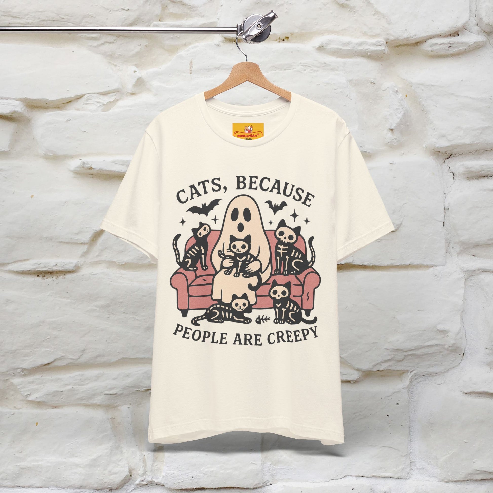 "Cat Because People Are Creepy" Halloween Cat T-shirt |Nunu&Miao Studio - Nunu&Miao Studio