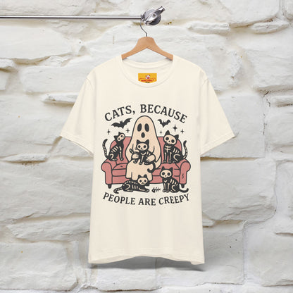 "Cat Because People Are Creepy" Halloween Cat T-shirt |Nunu&Miao Studio - Nunu&Miao Studio