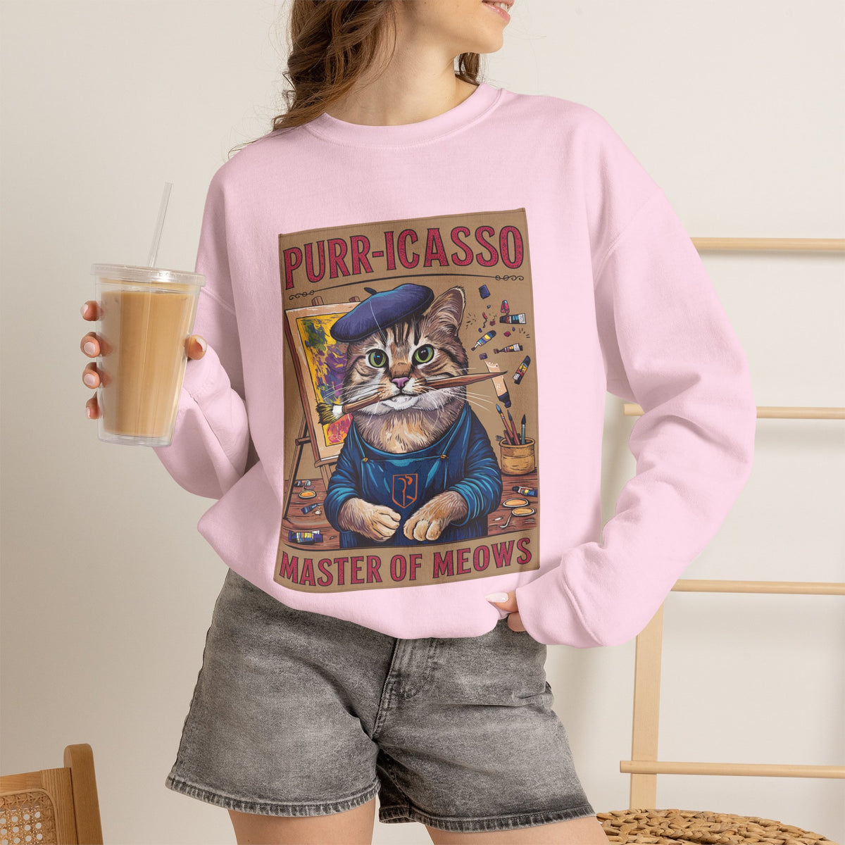 "Purr-icasso.'' |Cat Sweatshirt | Nunu&Miao Studio