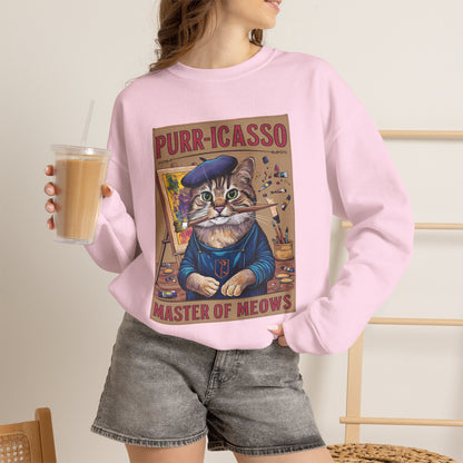 "Purr-icasso.'' |Cat Sweatshirt | Nunu&Miao Studio