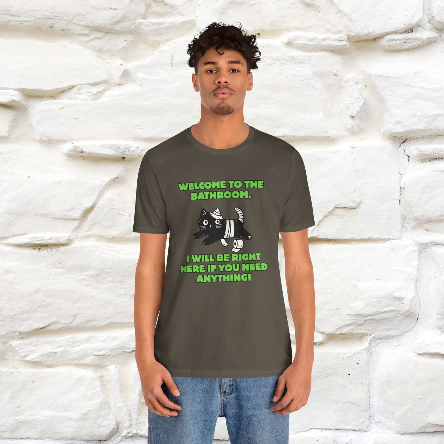 "Welcome To The Bathroom..."Funny  Cat T-shirt |Nunu&Miao Studio - Nunu&Miao Studio