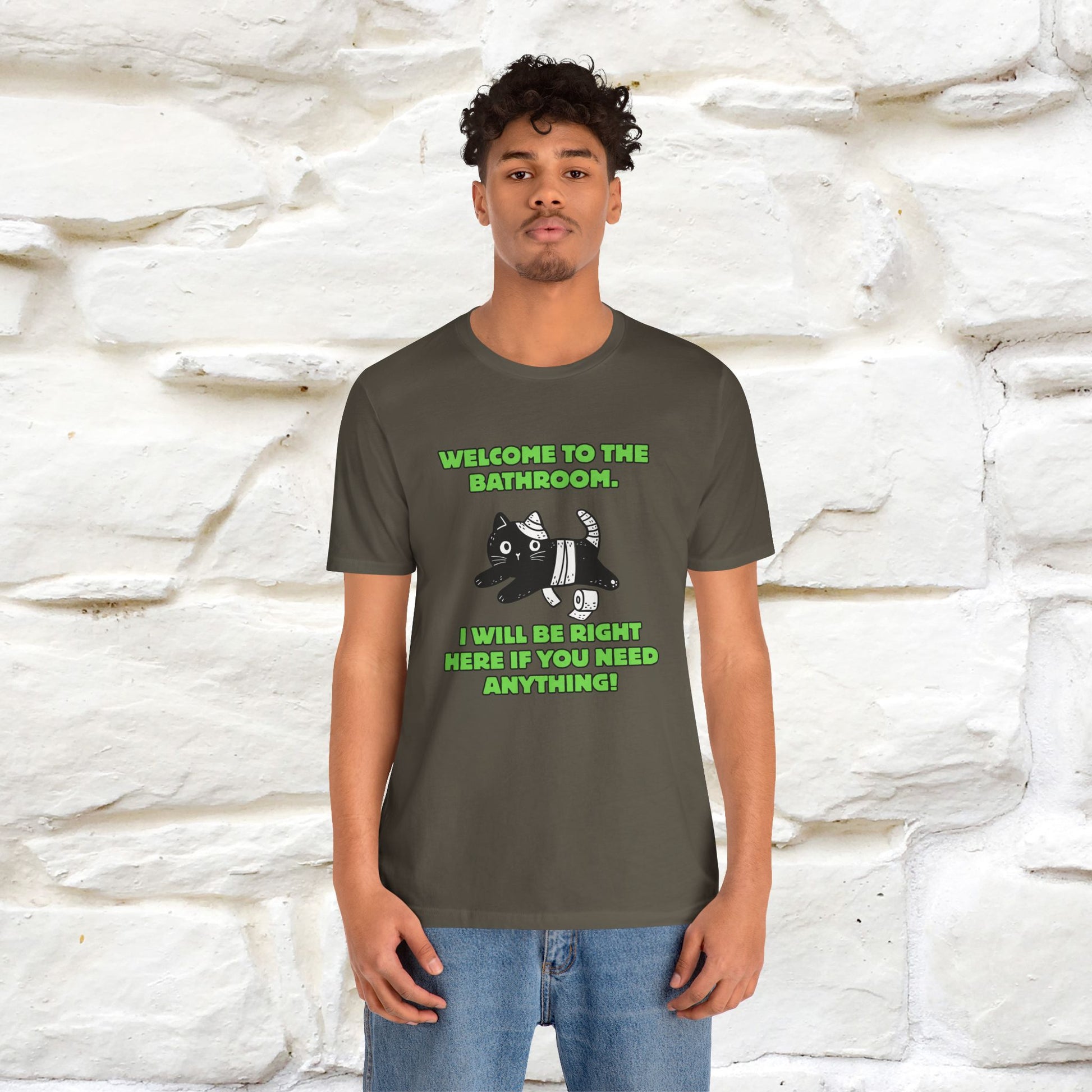 "Welcome To The Bathroom..."Funny  Cat T-shirt |Nunu&Miao Studio - Nunu&Miao Studio