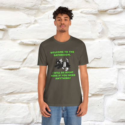 "Welcome To The Bathroom..."Funny  Cat T-shirt |Nunu&Miao Studio - Nunu&Miao Studio