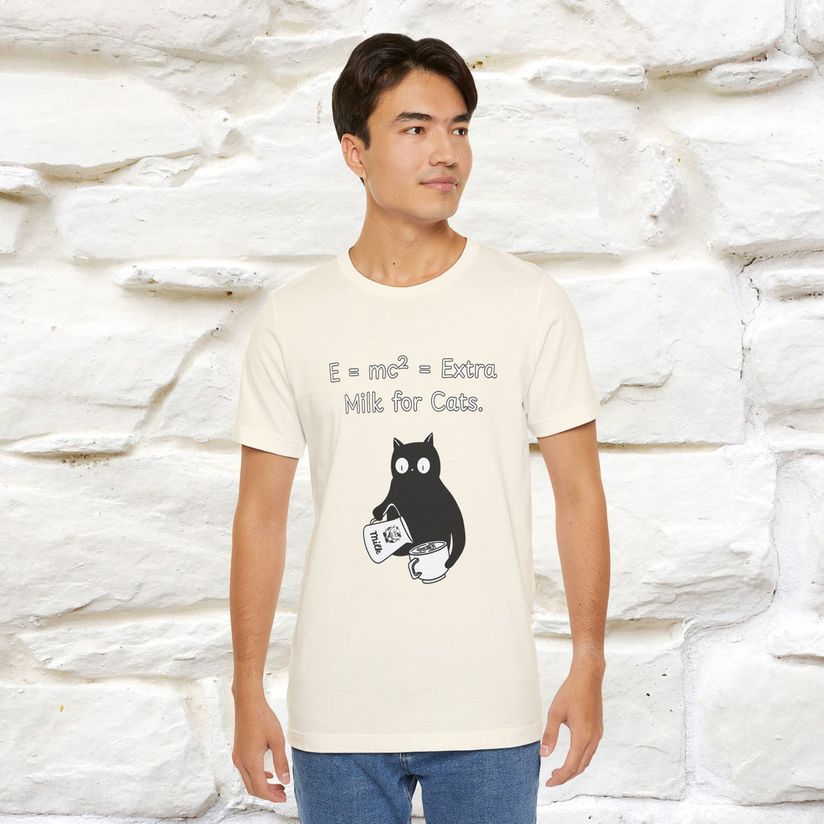 ''E = mc² = Extra Milk for Cats.''| Funny T-Shirt | Nunu&Miao Studio