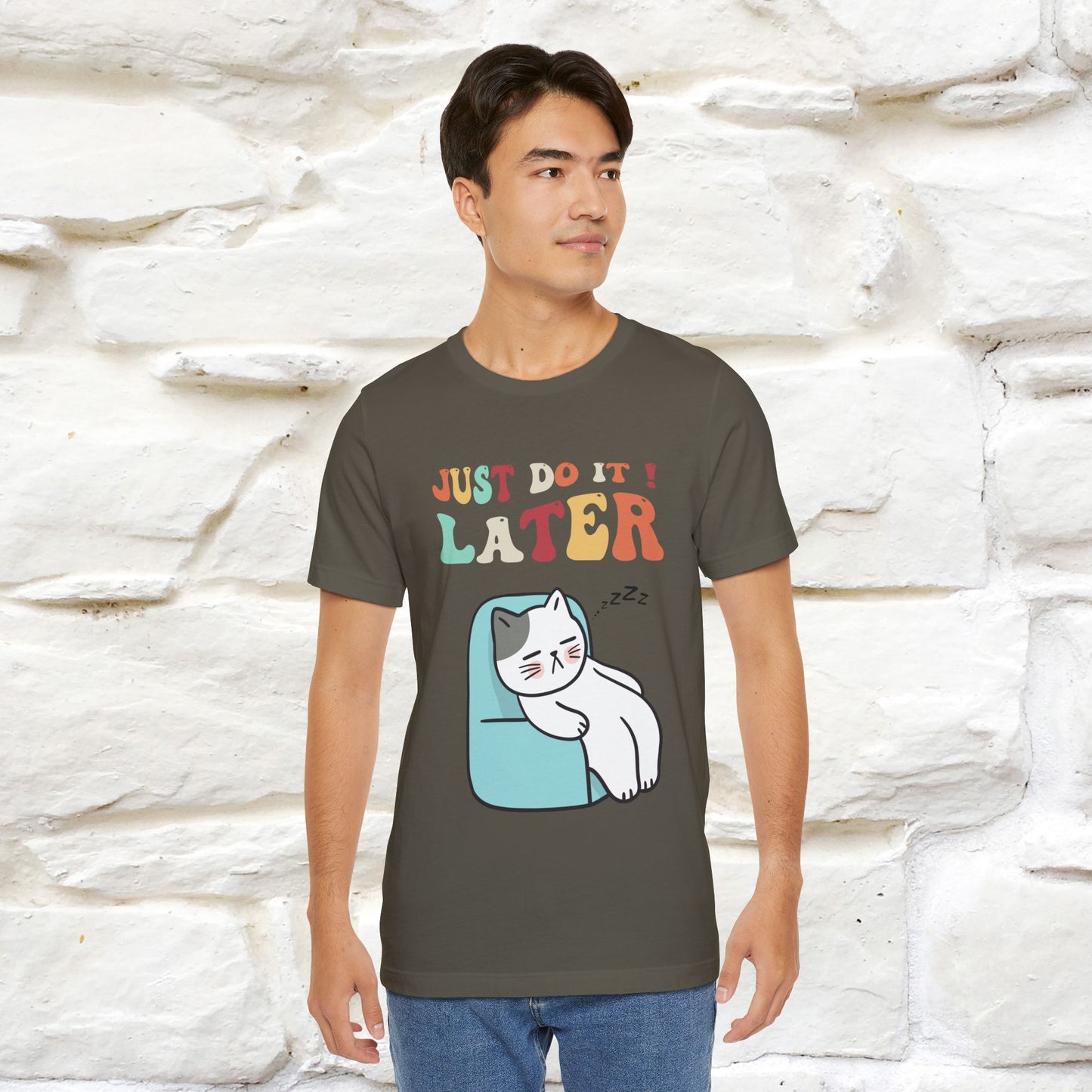 "Just Do It Later" Cat T-shirt |Nunu&Miao Studio - Nunu&Miao Studio