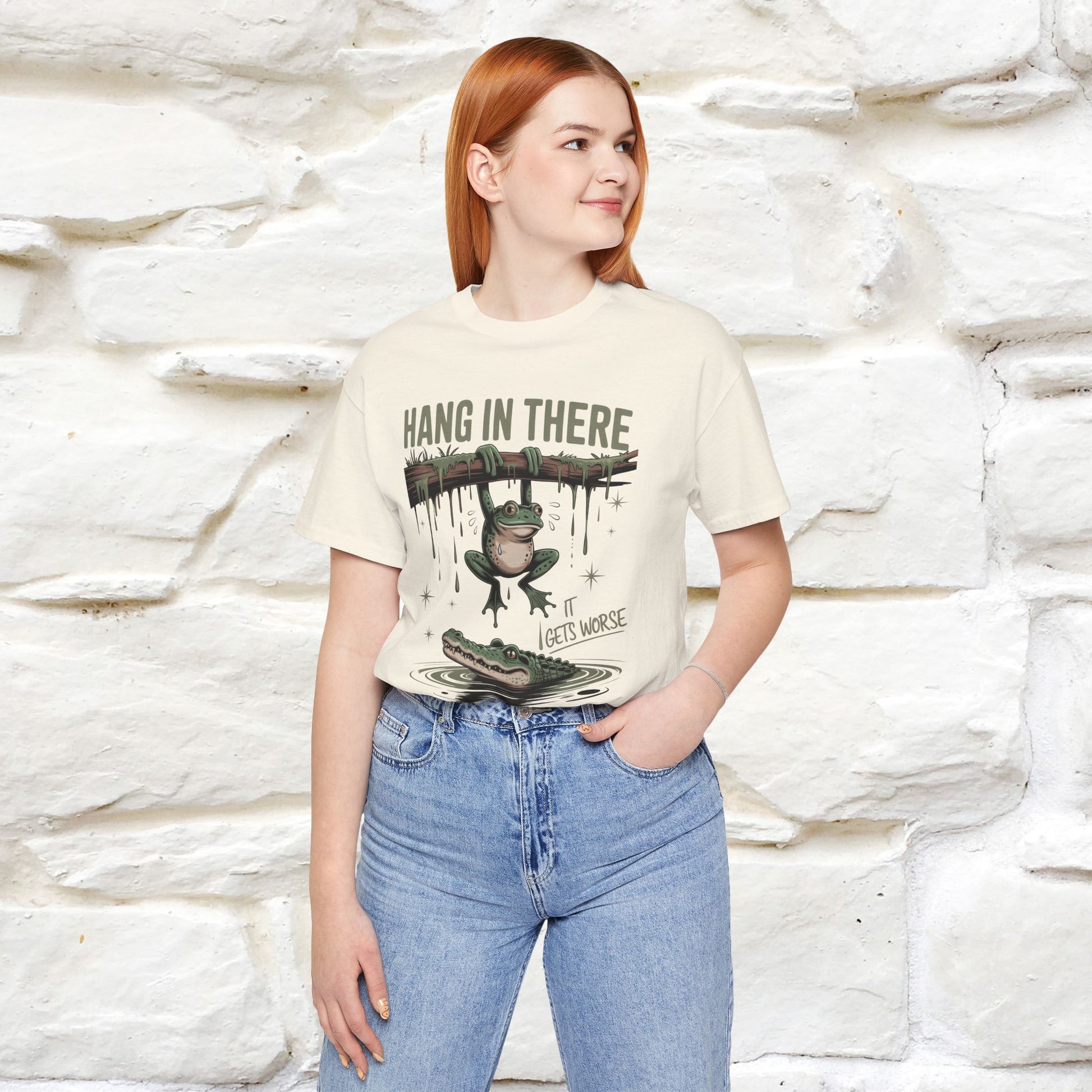 "Hang In There" Funny T-shirt |Nunu&Miao Studio - Nunu&Miao Studio