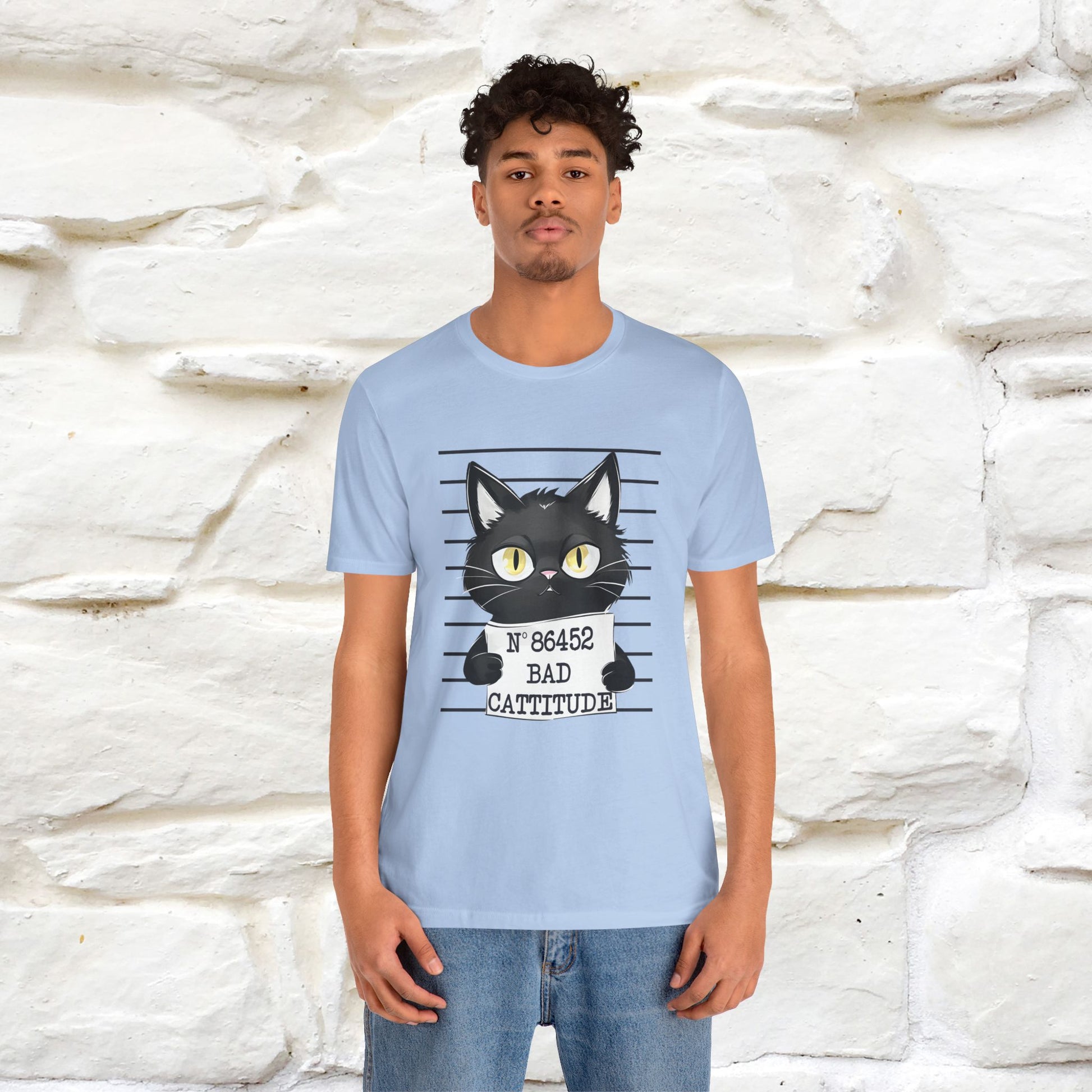"Bad Cattitude" T-Shirt for Men & Women | 100% Cotton* - Nunu&Miao Studio