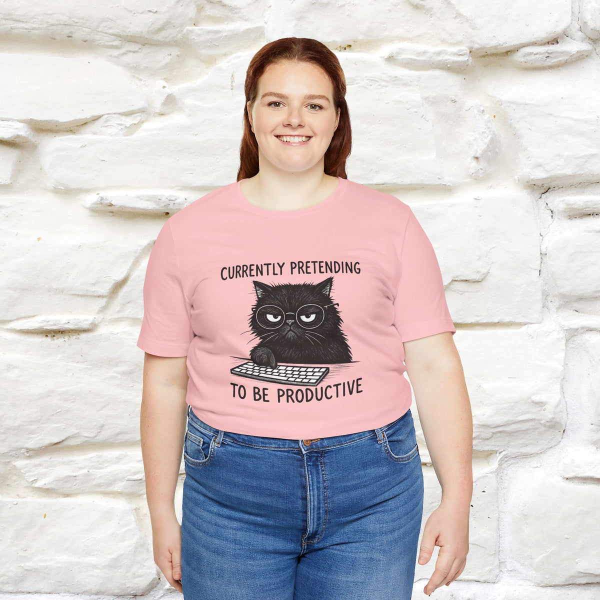 "Currently Pretending To Be Productive" |Cat T-Shirt | Nunu&Miao Studio