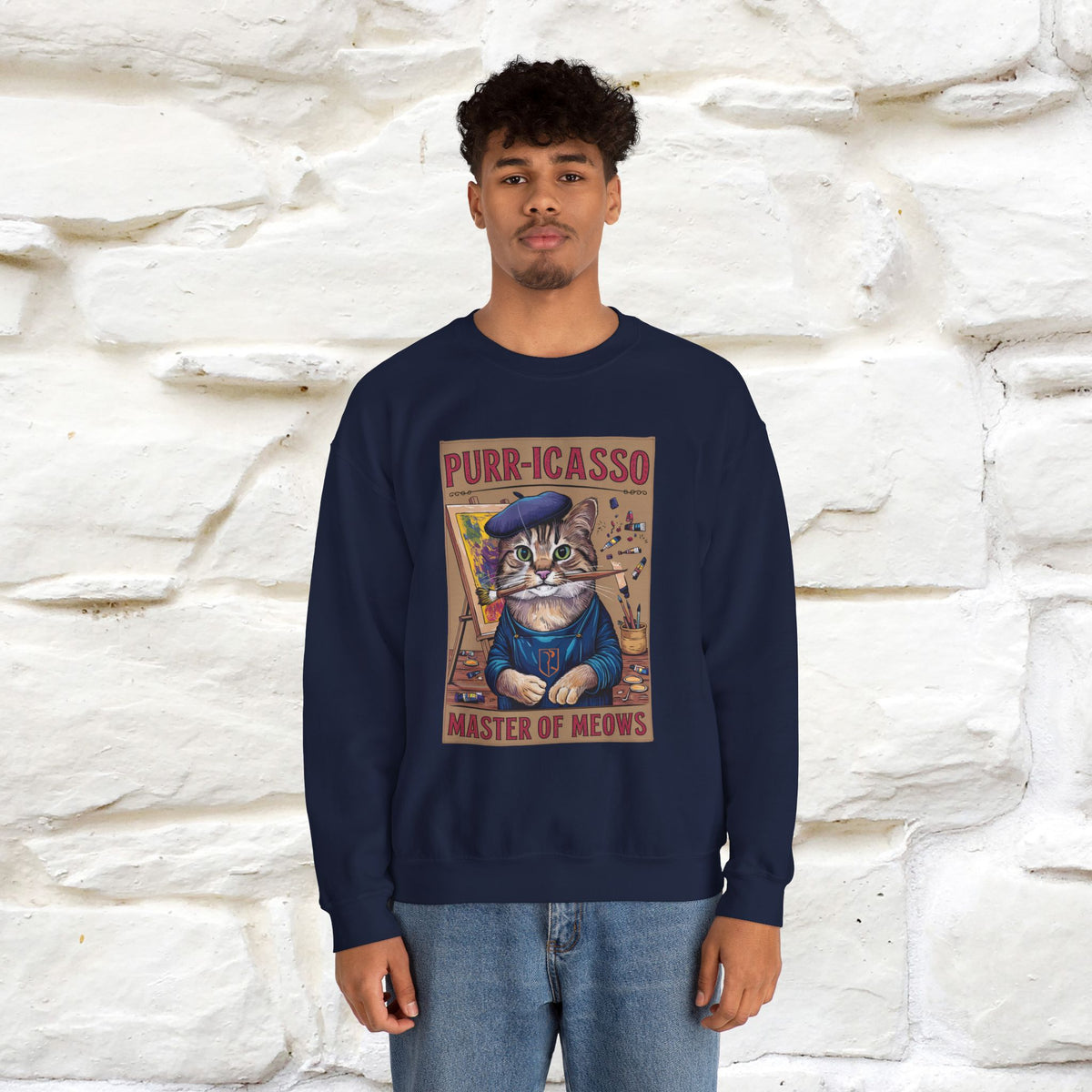 "Purr-icasso.'' |Cat Sweatshirt | Nunu&Miao Studio
