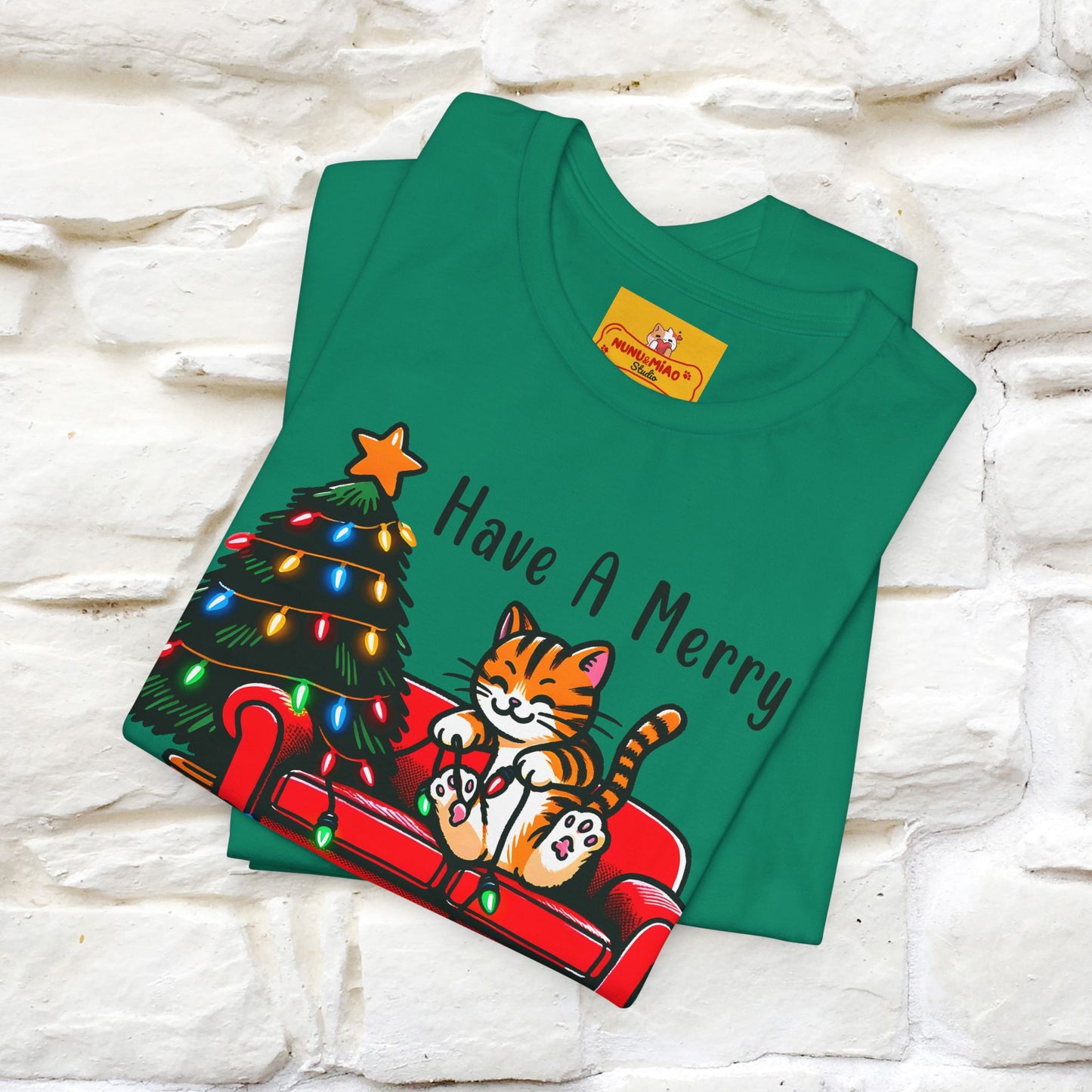 "Have A Merry..." |Funny Cat  T-Shirt | Nunu&Miao Studio