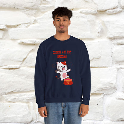 ''Where's My Food'' | Cute Cat Sweatshirt | Nunu&Miao Studio