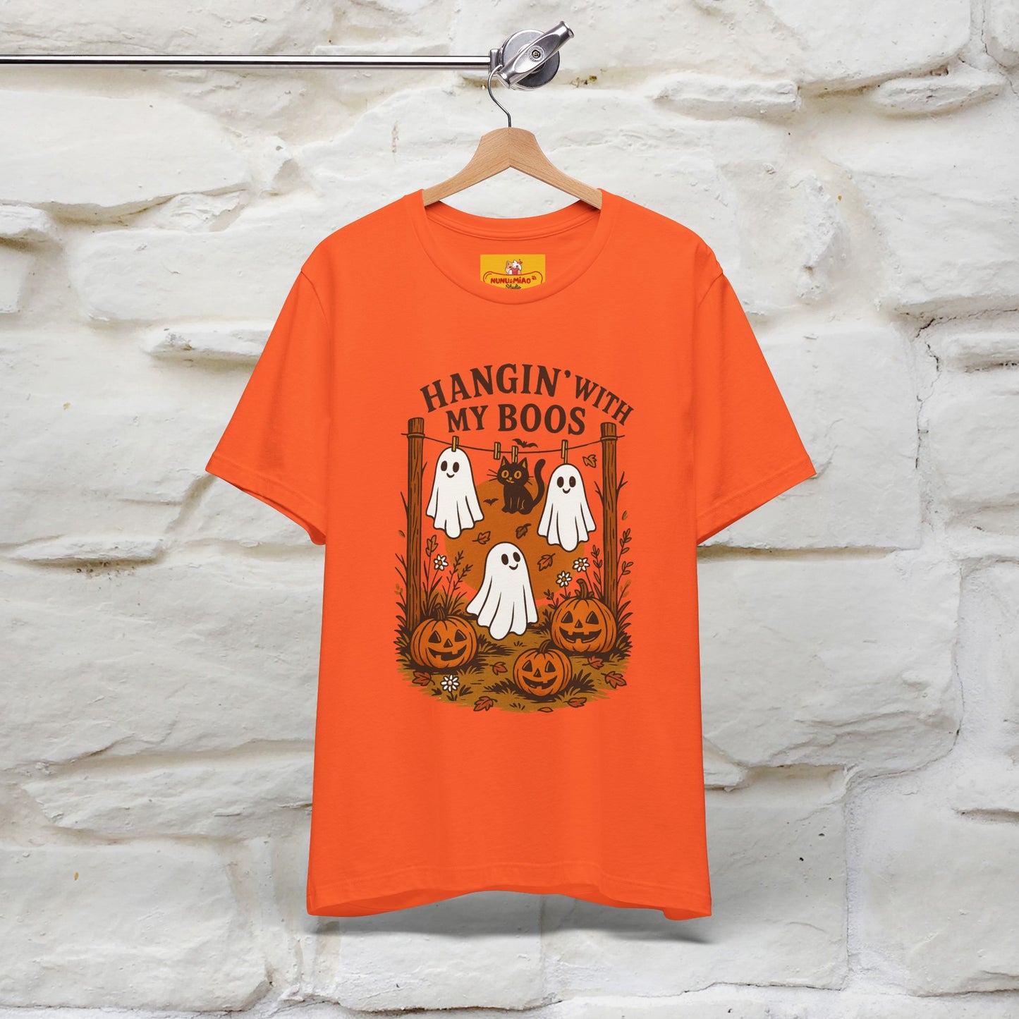 "Hanging With My Boos" Halloween Cat T-shirt |Nunu&Miao Studio - Nunu&Miao Studio