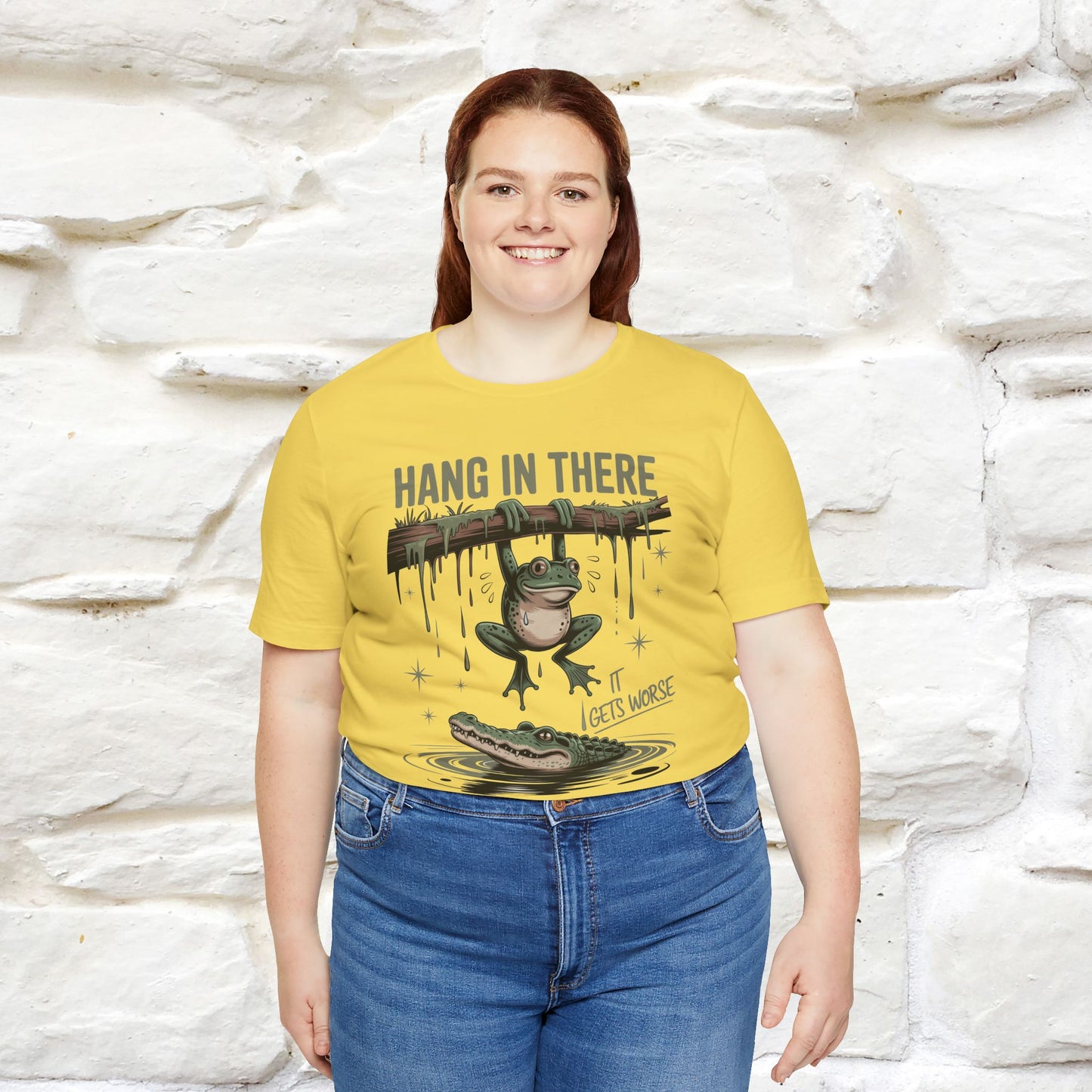 "Hang In There" Funny T-shirt |Nunu&Miao Studio - Nunu&Miao Studio
