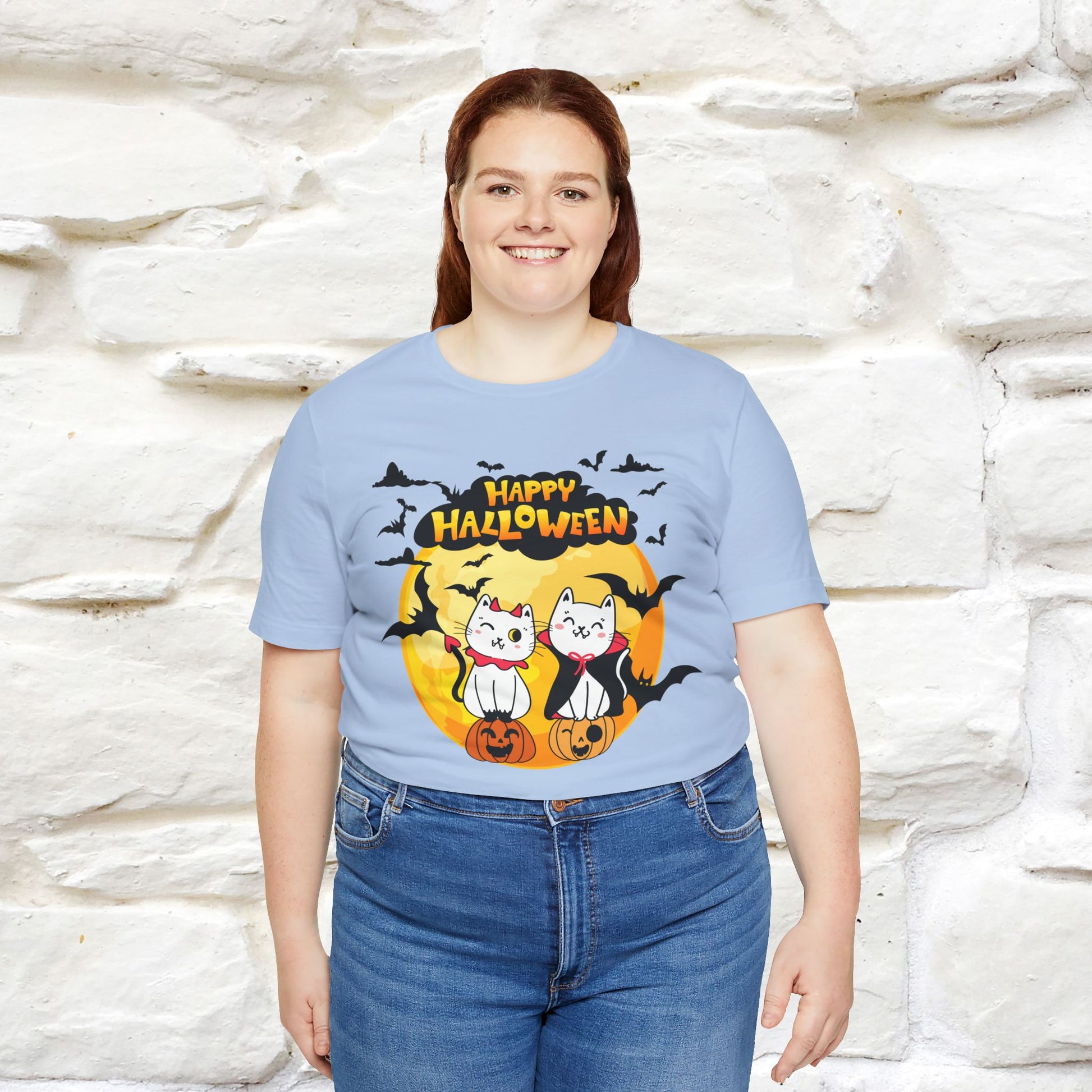 "Happy Halloween Cat Couple " Cat  T-shirt |Nunu&Miao Studio - Nunu&Miao Studio