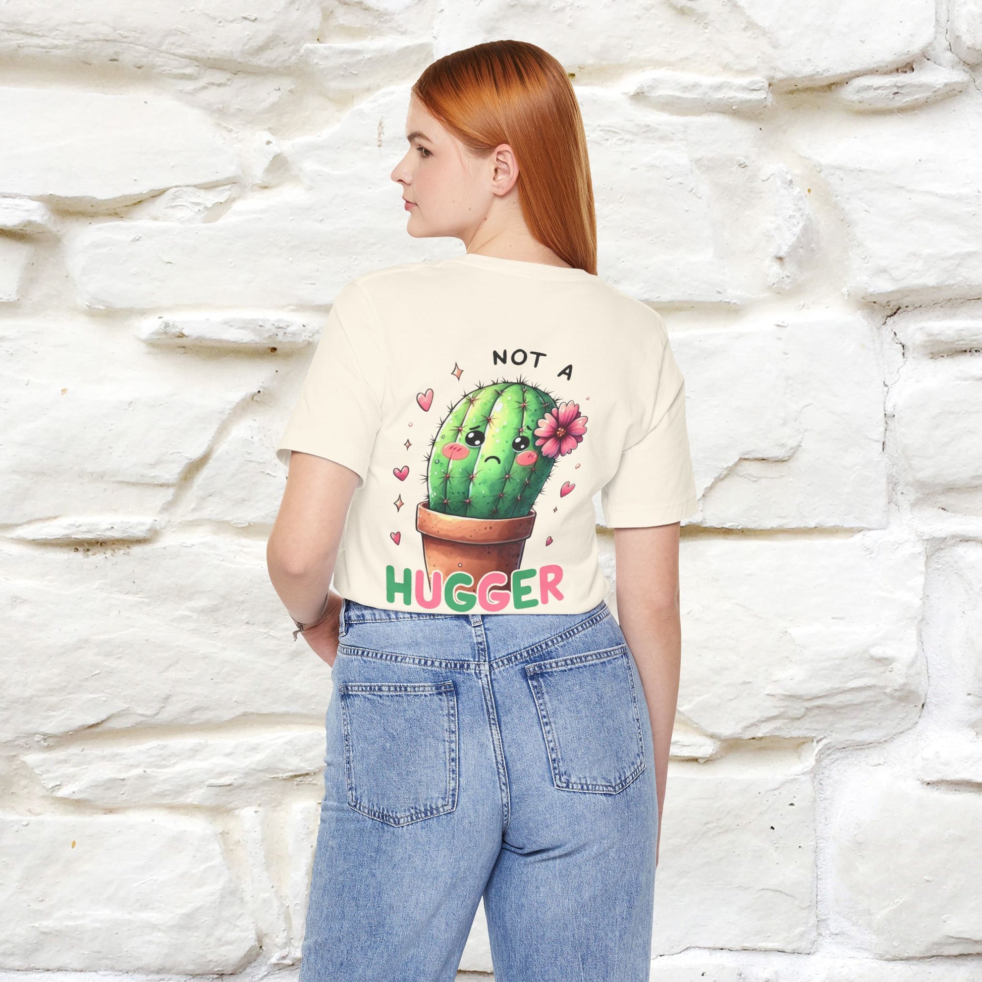 "Not A Hugger" |Funny T-Shirt | Front & Back Design|Nunu&Miao Studio - Nunu&Miao Studio