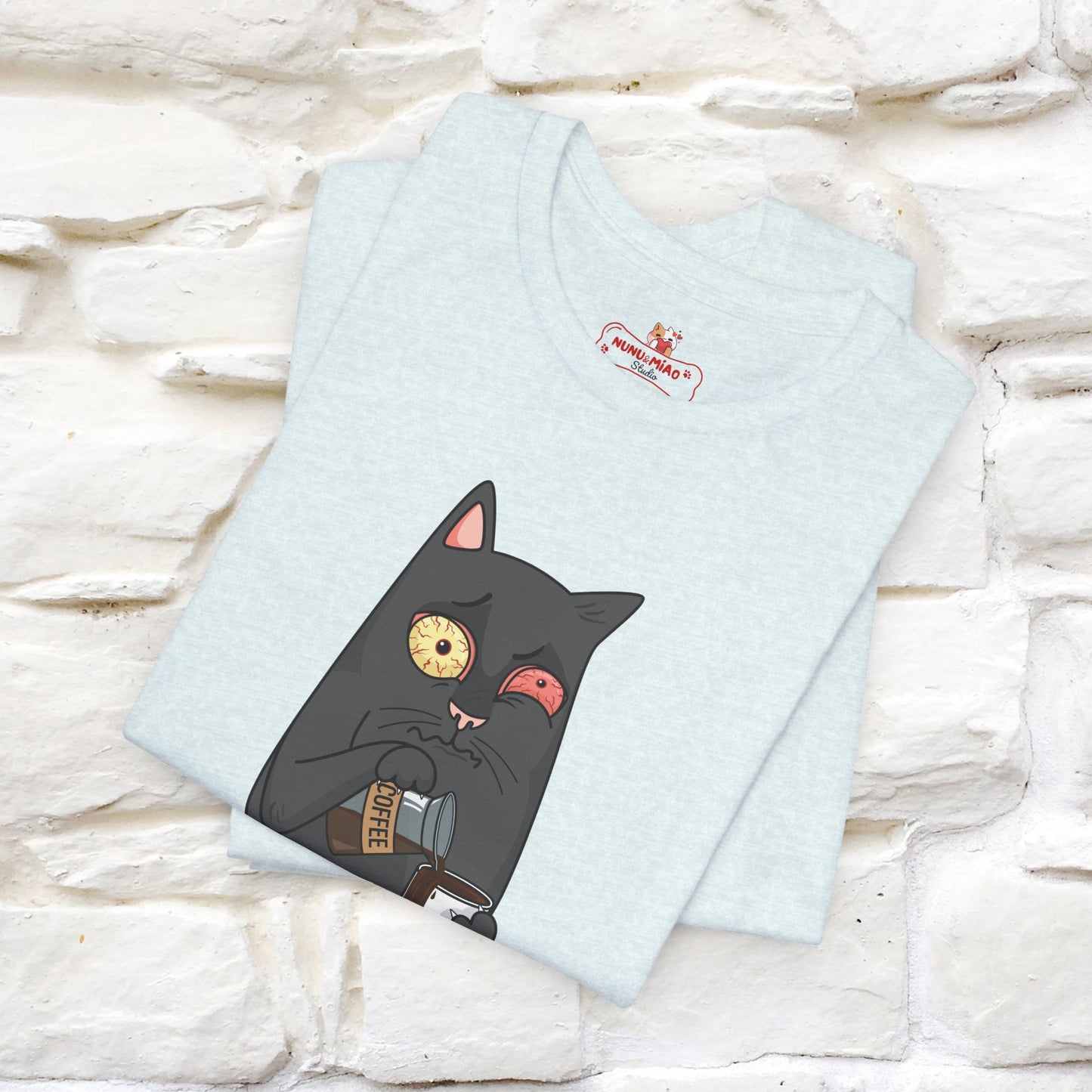 ''Life Begings After Coffe''  Cat T-shirt for Men and Women  100% Cotton* - Nunu&Miao Studio