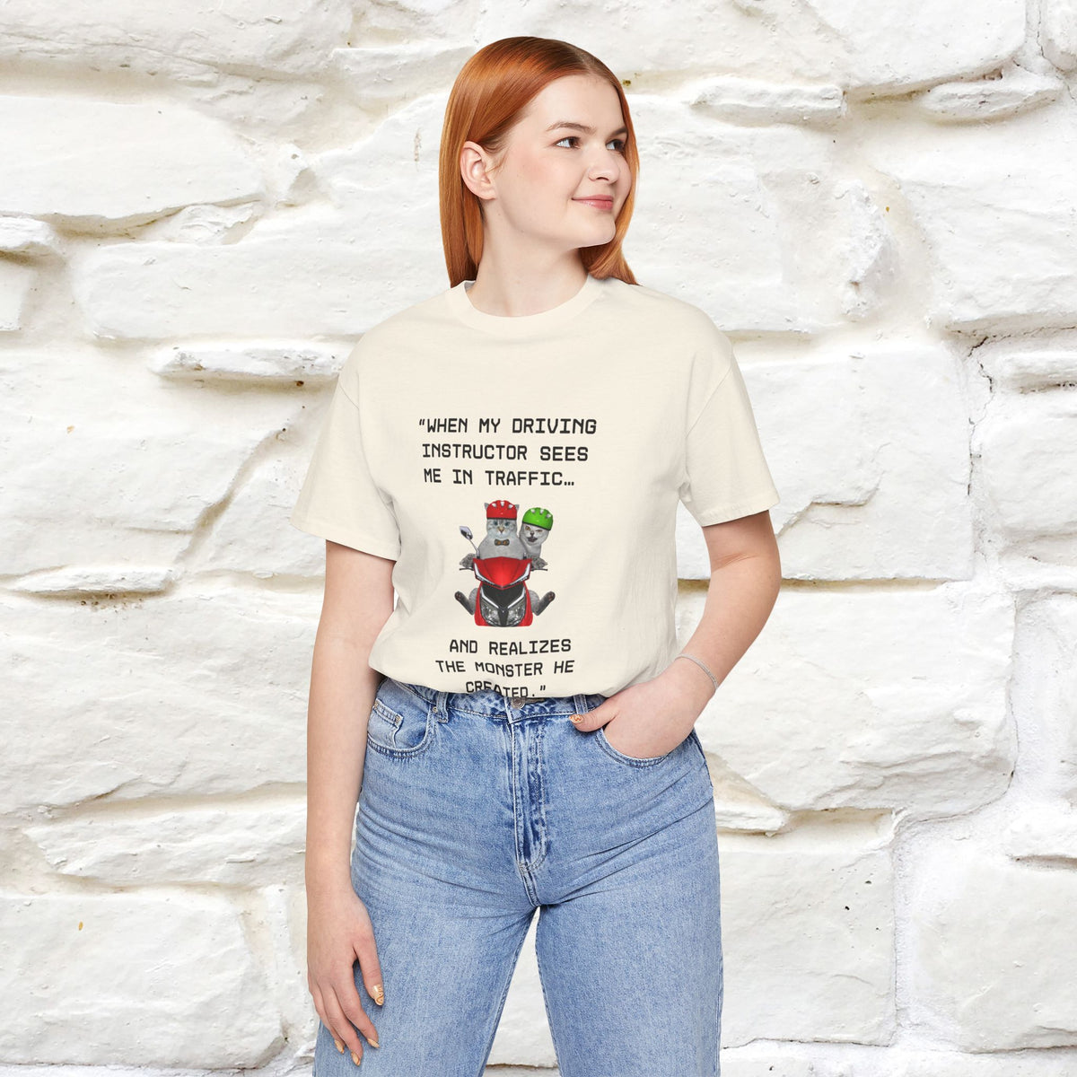 ““When my driving … ” | Funy Cat T-Shirt | Nunu&Miao Studio