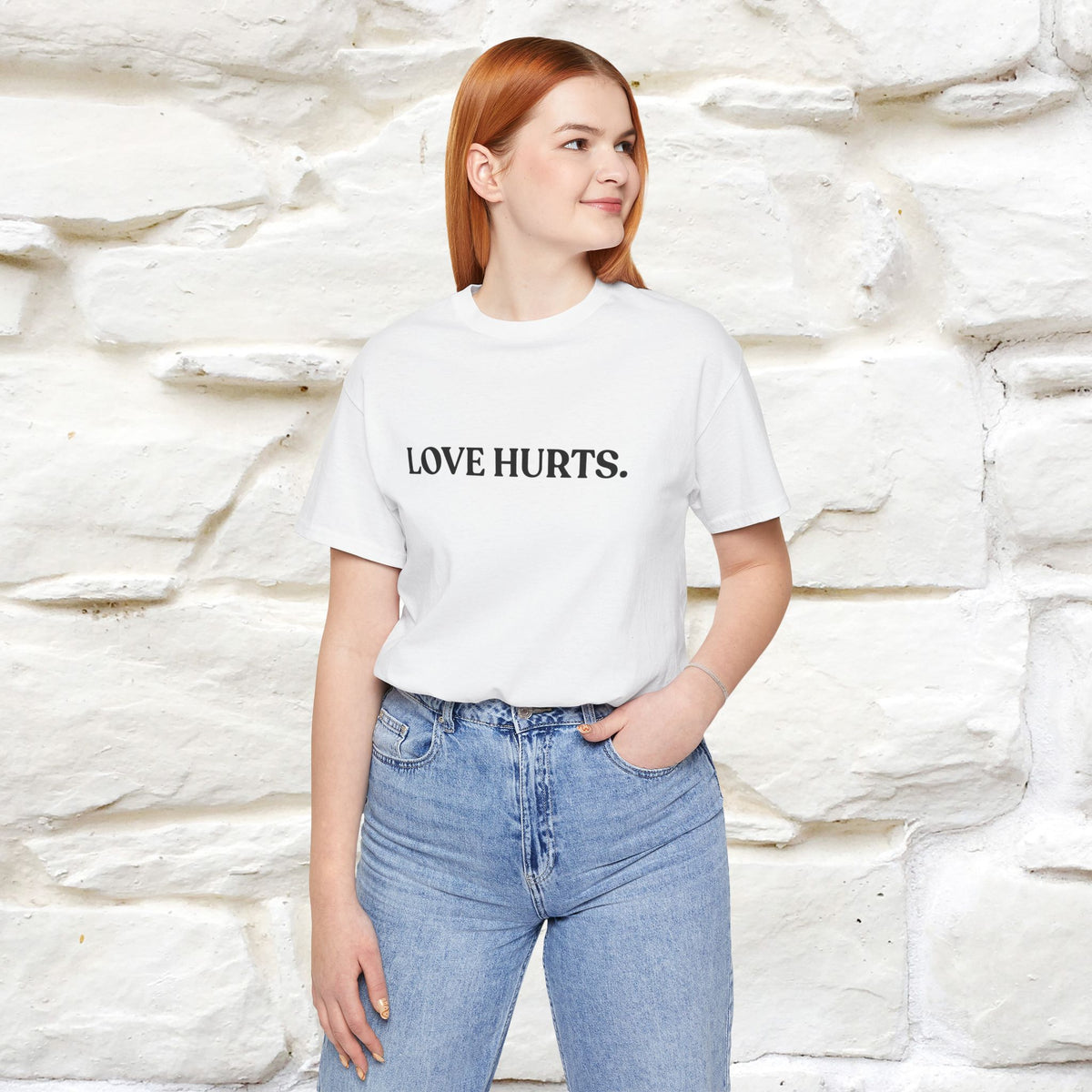 “Love Hurts"  Funny Cat T-Shirt | Front & Back Design | Nunu&Miao Studio