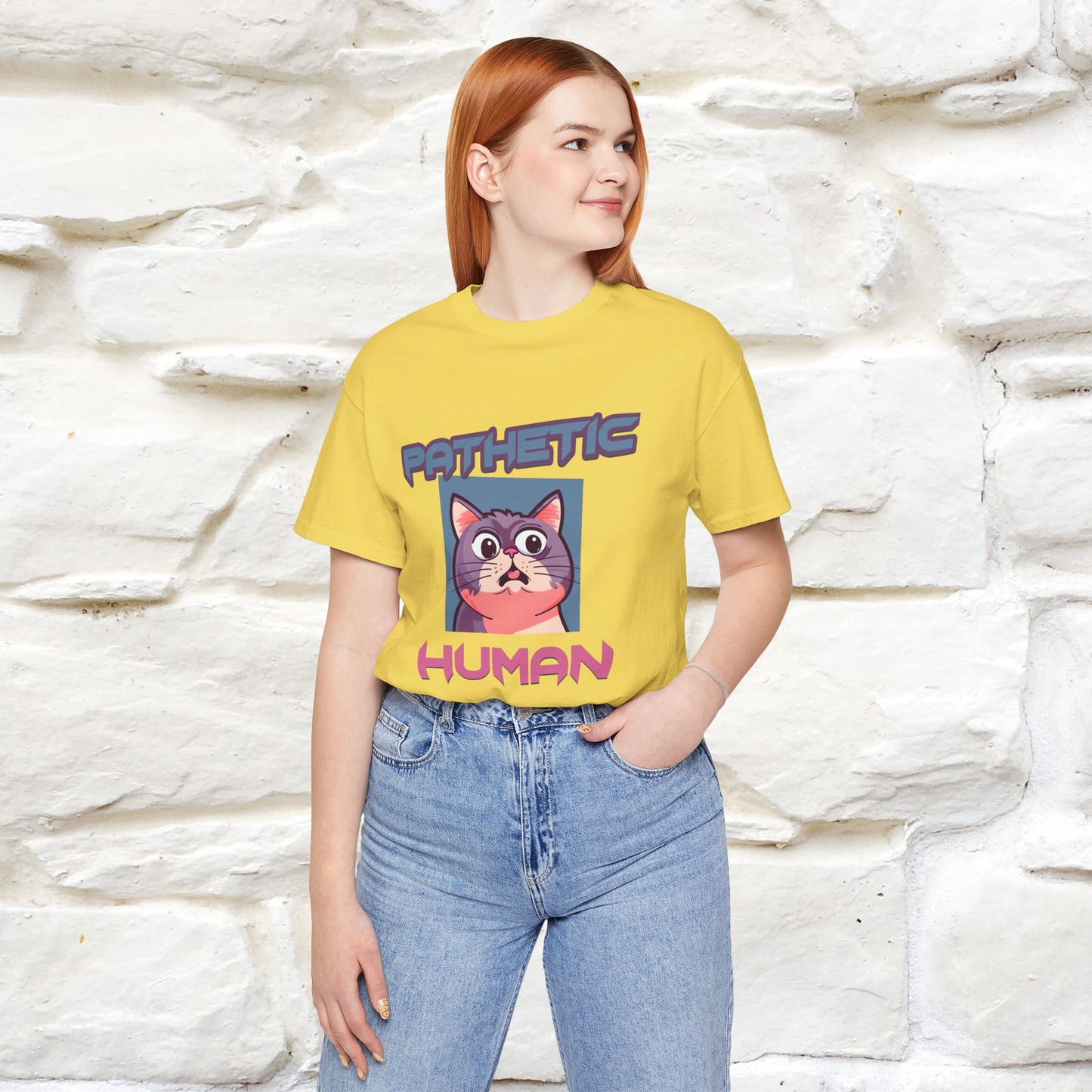 ''Pathetic Human'' | Funny Cat T-Shirt | Nunu&Miao Studio - Nunu&Miao Studio