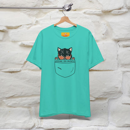 ''Judging You Silently'' | Cat T-Shirt for Men | Nunu&Miao Studio - Nunu&Miao Studio