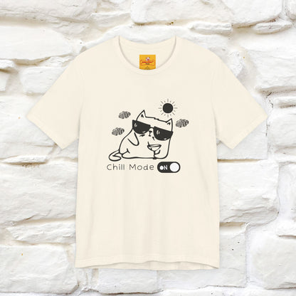 ''Chill Mode on'' Cat T-Shirt Front and Back Design | Nunu&Miao Studio
