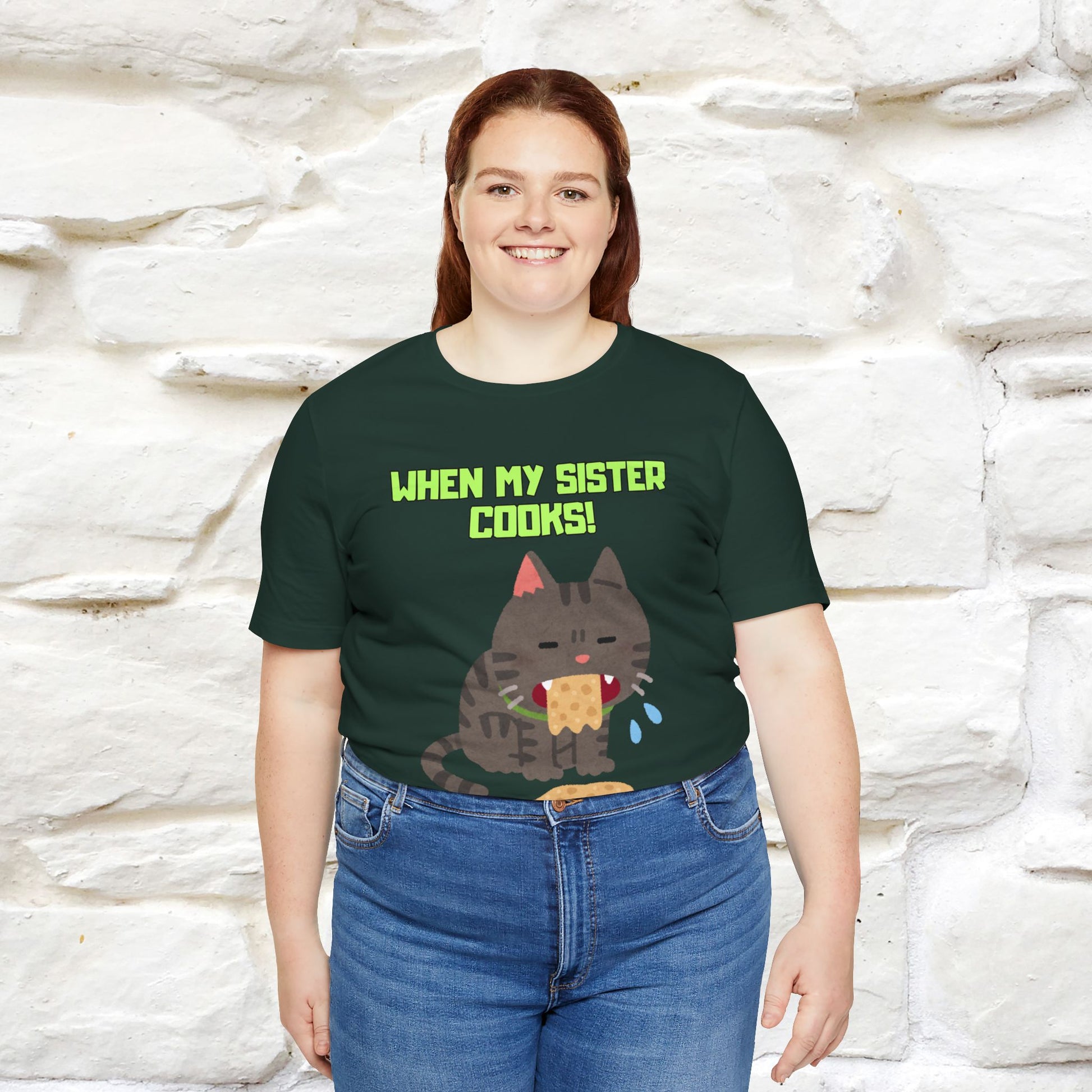 "When My Sister Cooks" Funny Cat  T-shirt |Nunu&Miao Studio - Nunu&Miao Studio