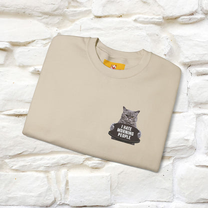 "I Hate Morning People'' |Cat Sweatshirt | Nunu&Miao Studio