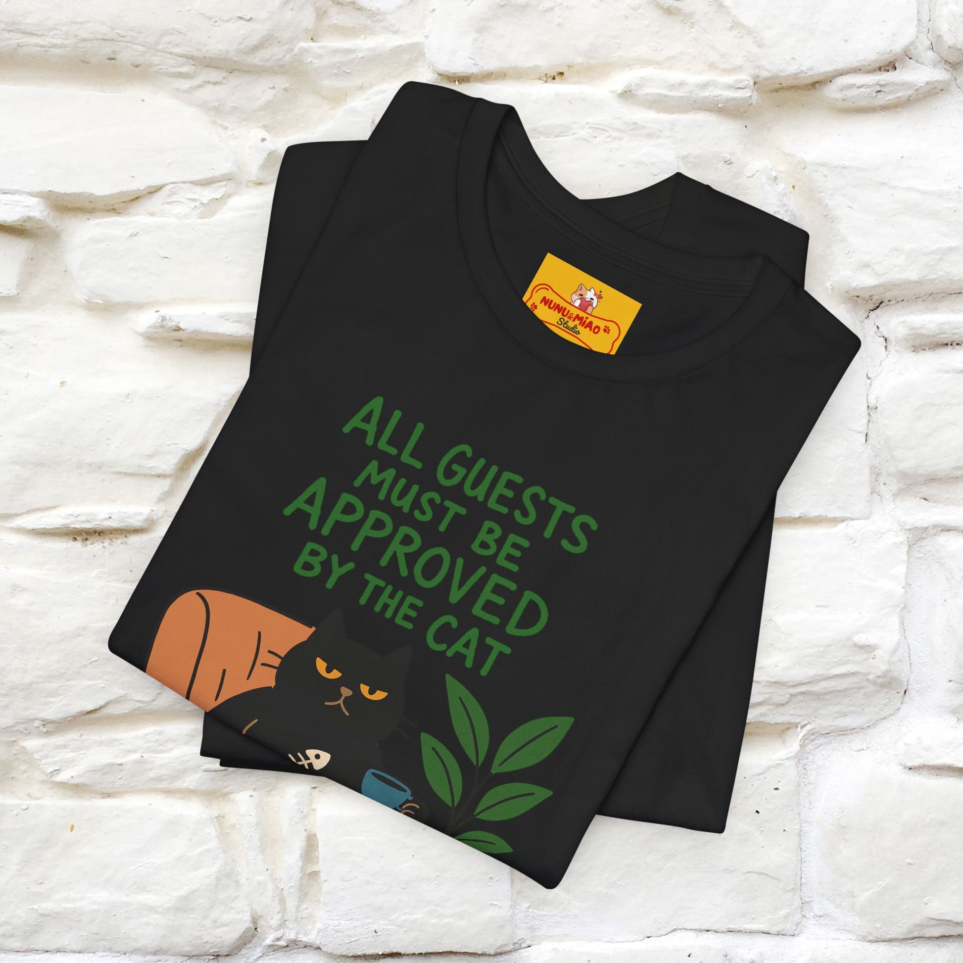 "All Guest Must Be Approved By The Cat - NO,MAYBE" Cat T-shirt |Nunu&Miao Studio - Nunu&Miao Studio
