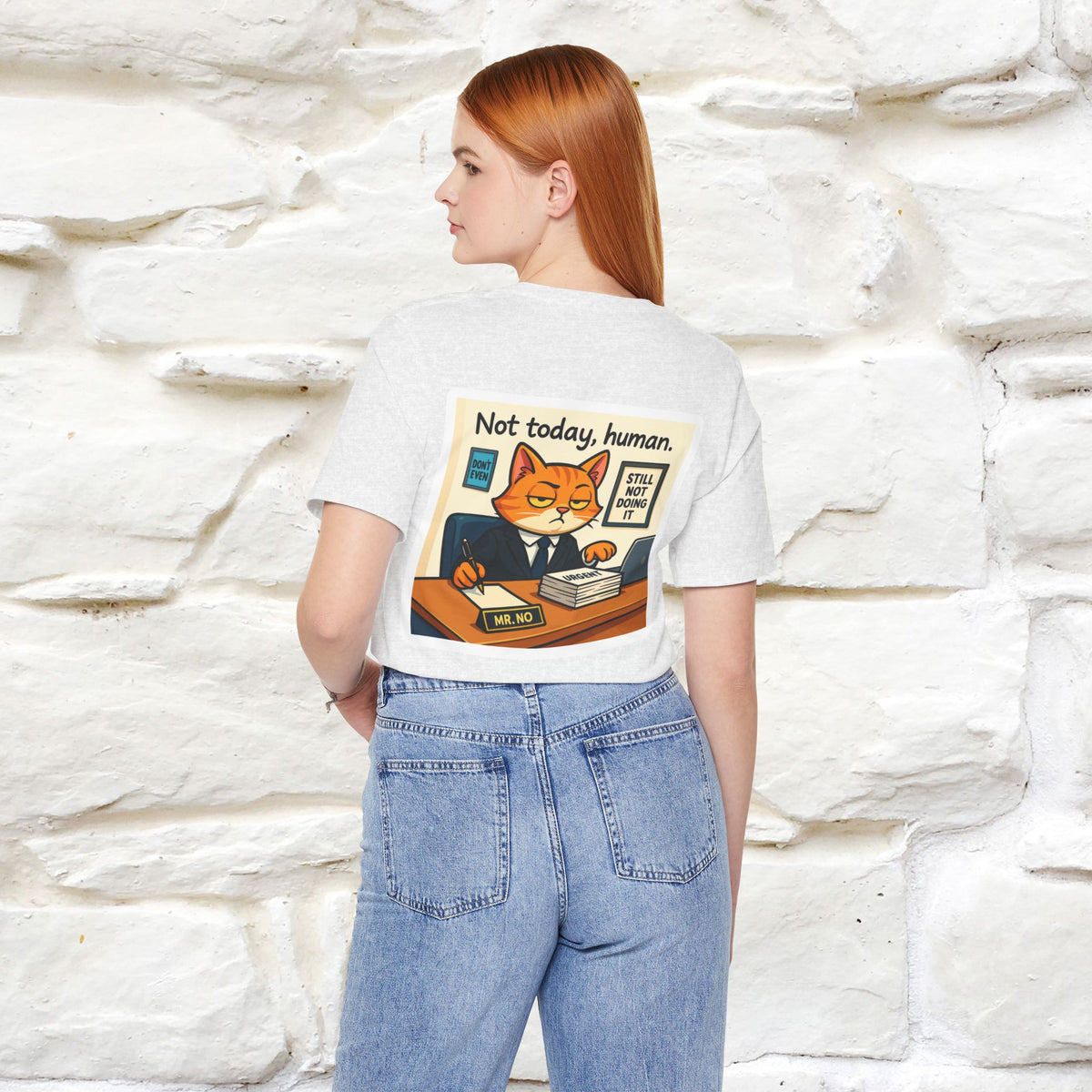 ''Not Today, Human''|  Sarcastic Cat T-Shirt | Front & Back Design | Nunu&Miao Studio