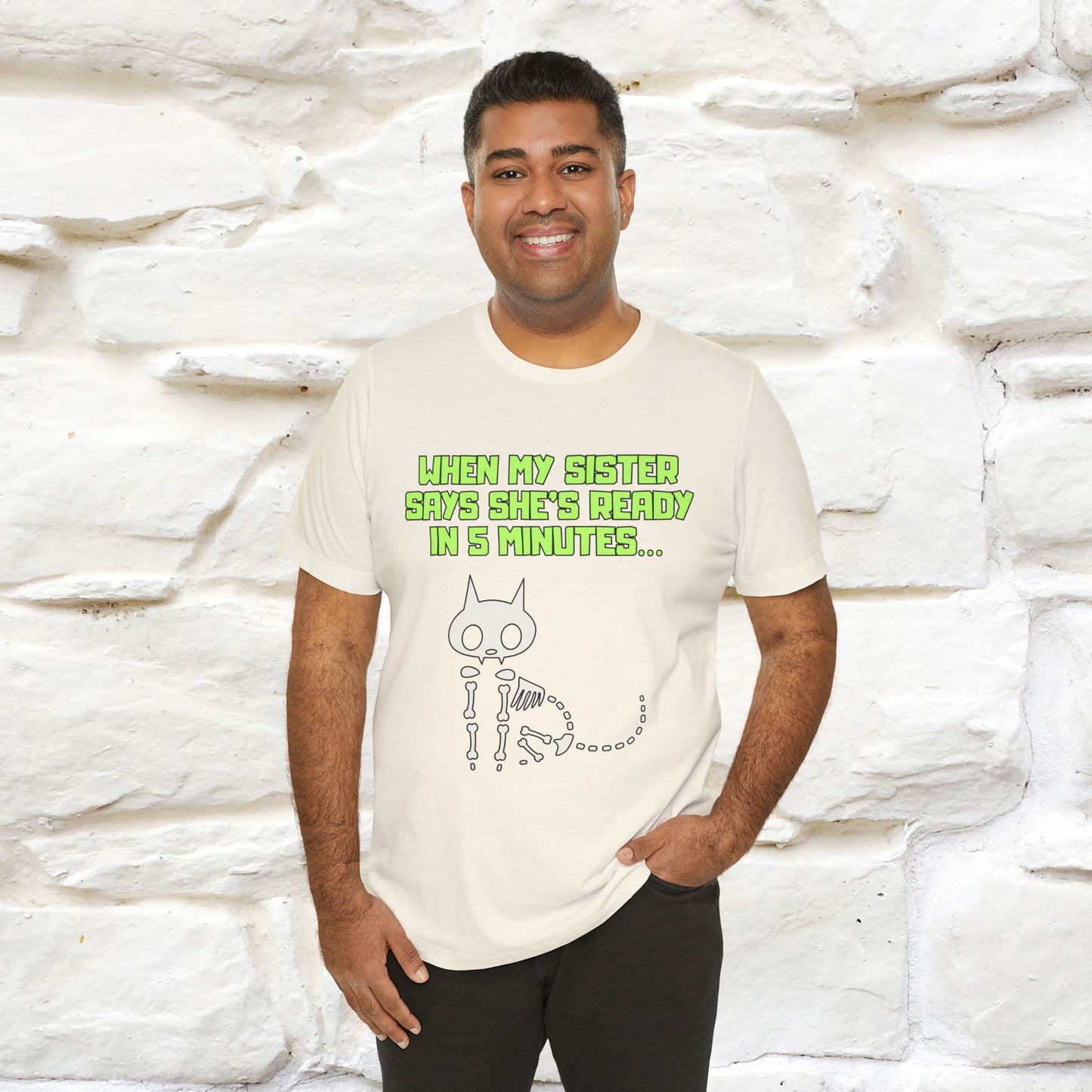 “When my sister says she’s ready in 5 minutes…” | Cat T-Shirt | Nunu&Miao Studio