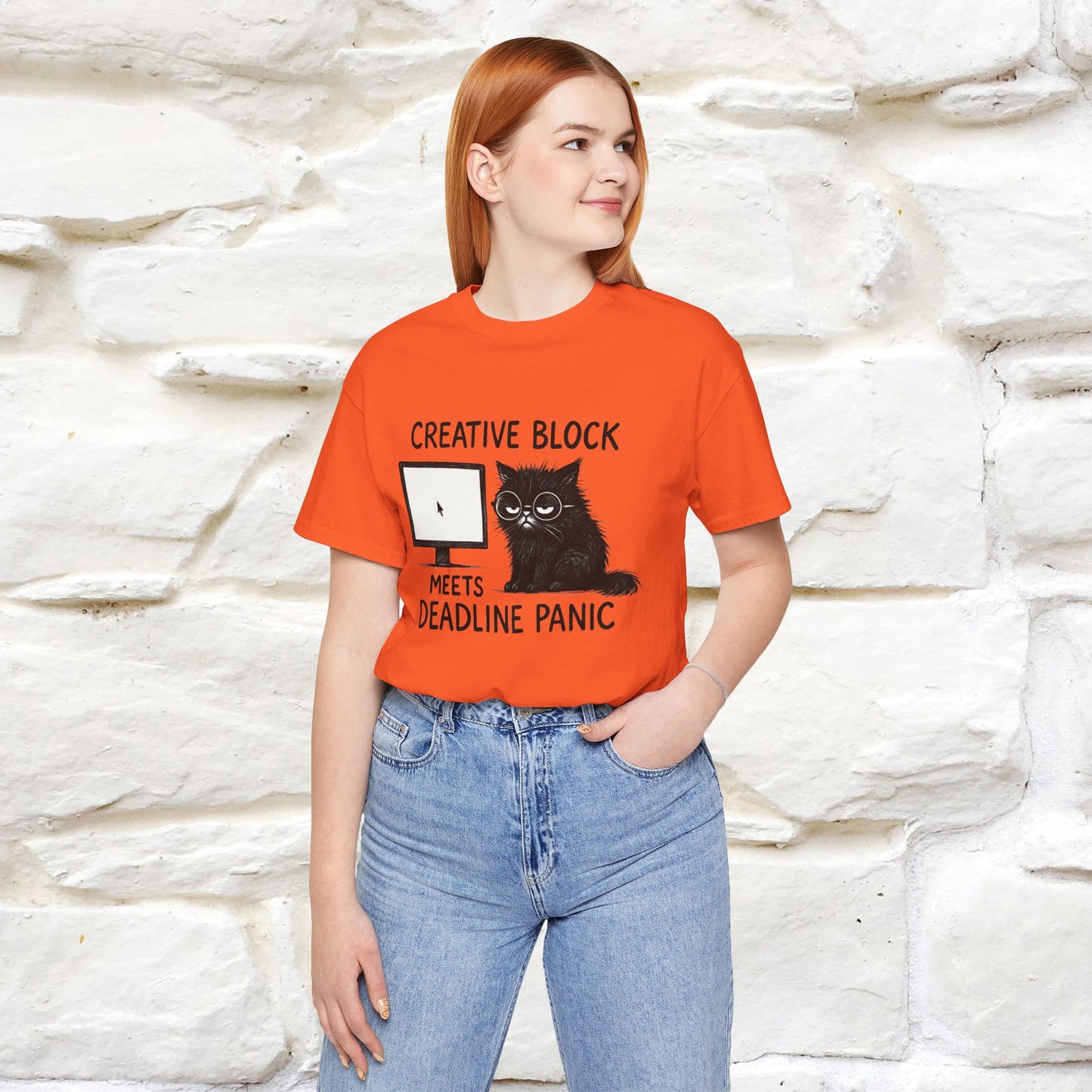 "Creative Block Meets Deadline..." |Cat T-Shirt | Nunu&Miao Studio - Nunu&Miao Studio