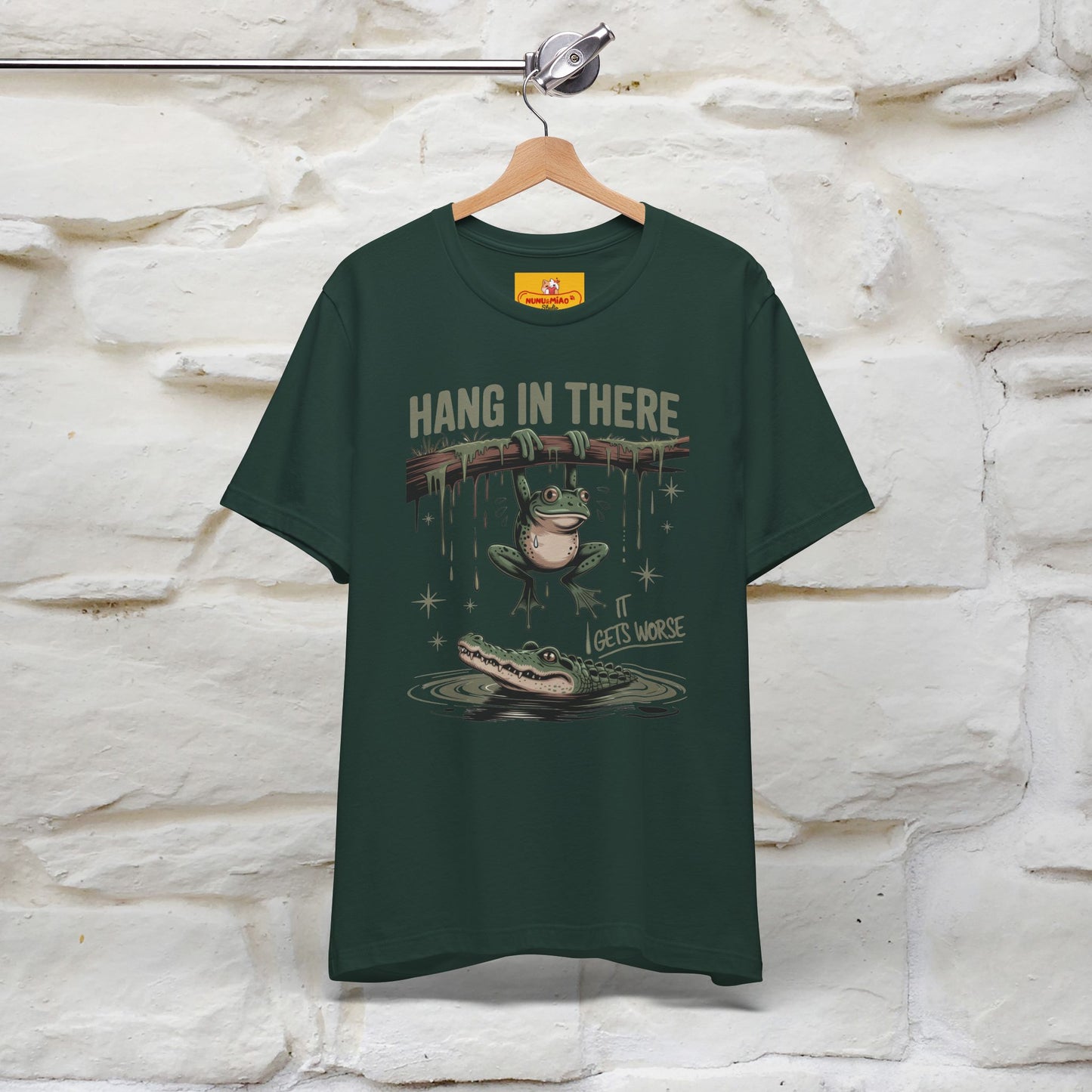 "Hang In There" Funny T-shirt |Nunu&Miao Studio - Nunu&Miao Studio