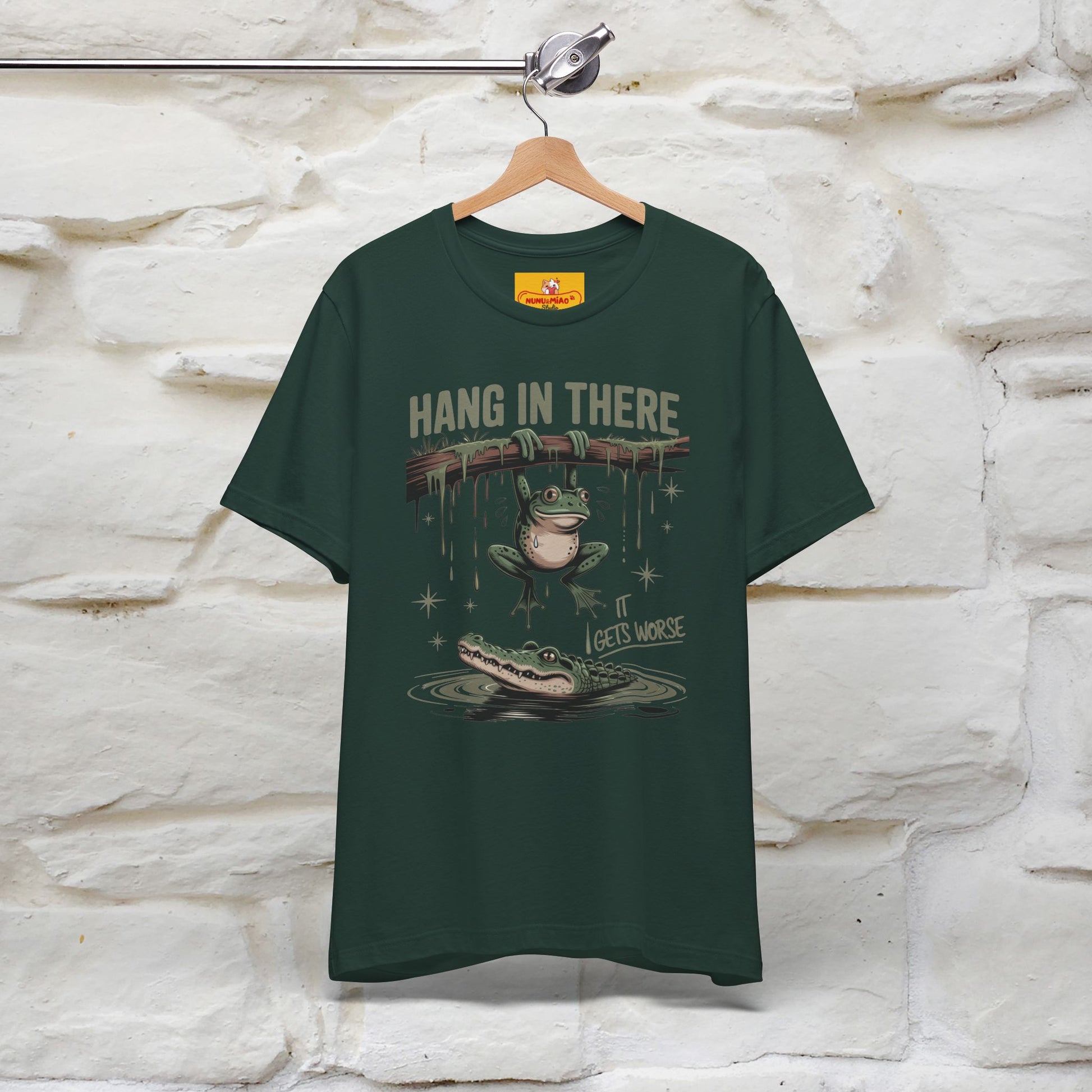 "Hang In There" Funny T-shirt |Nunu&Miao Studio - Nunu&Miao Studio