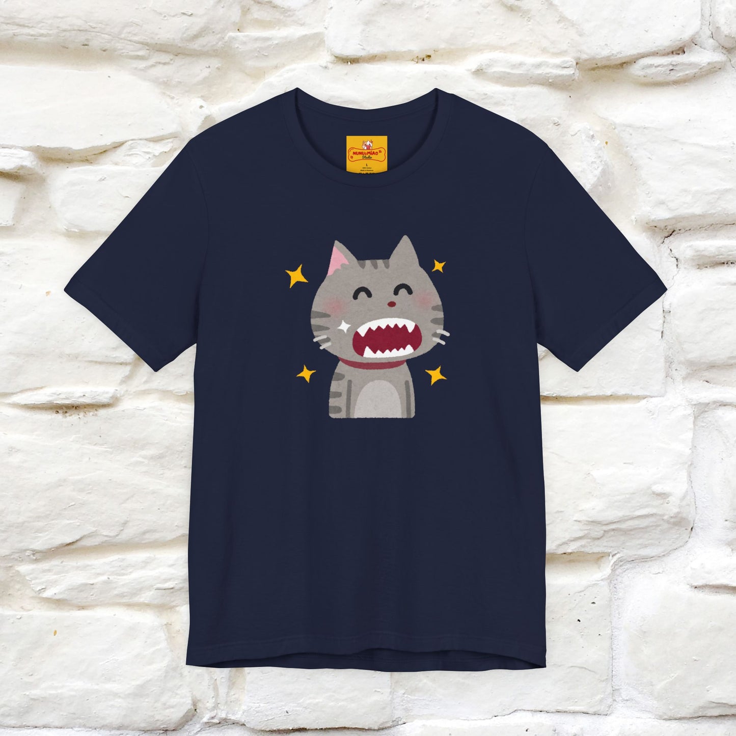 "Smile, Sparkle, Shine" Cat T-Shirt | Front & Back Design | Nunu&Miao Studio - Nunu&Miao Studio