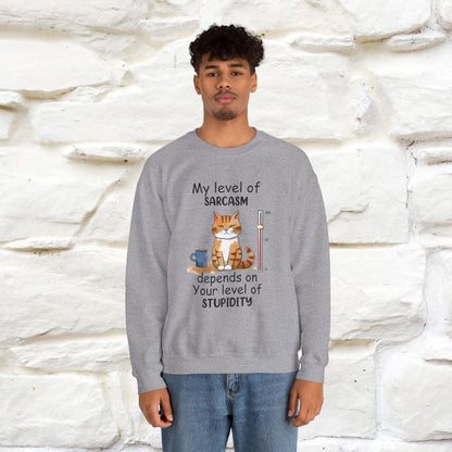 "My Level Of Sarcasm...'' |Cat Sweatshirt | Nunu&Miao Studio