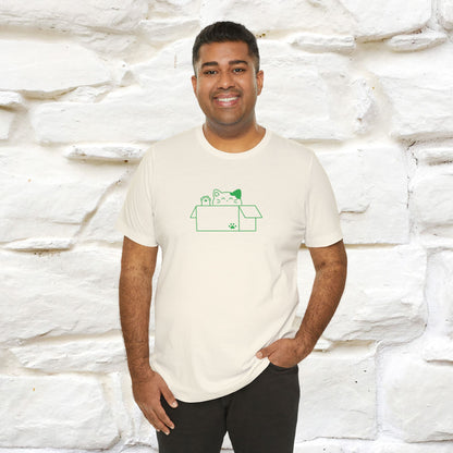 "“Happiness is free. Delivery is extra.” | Cat T-Shirt | Front & Back Design | Nunu&Miao Studio